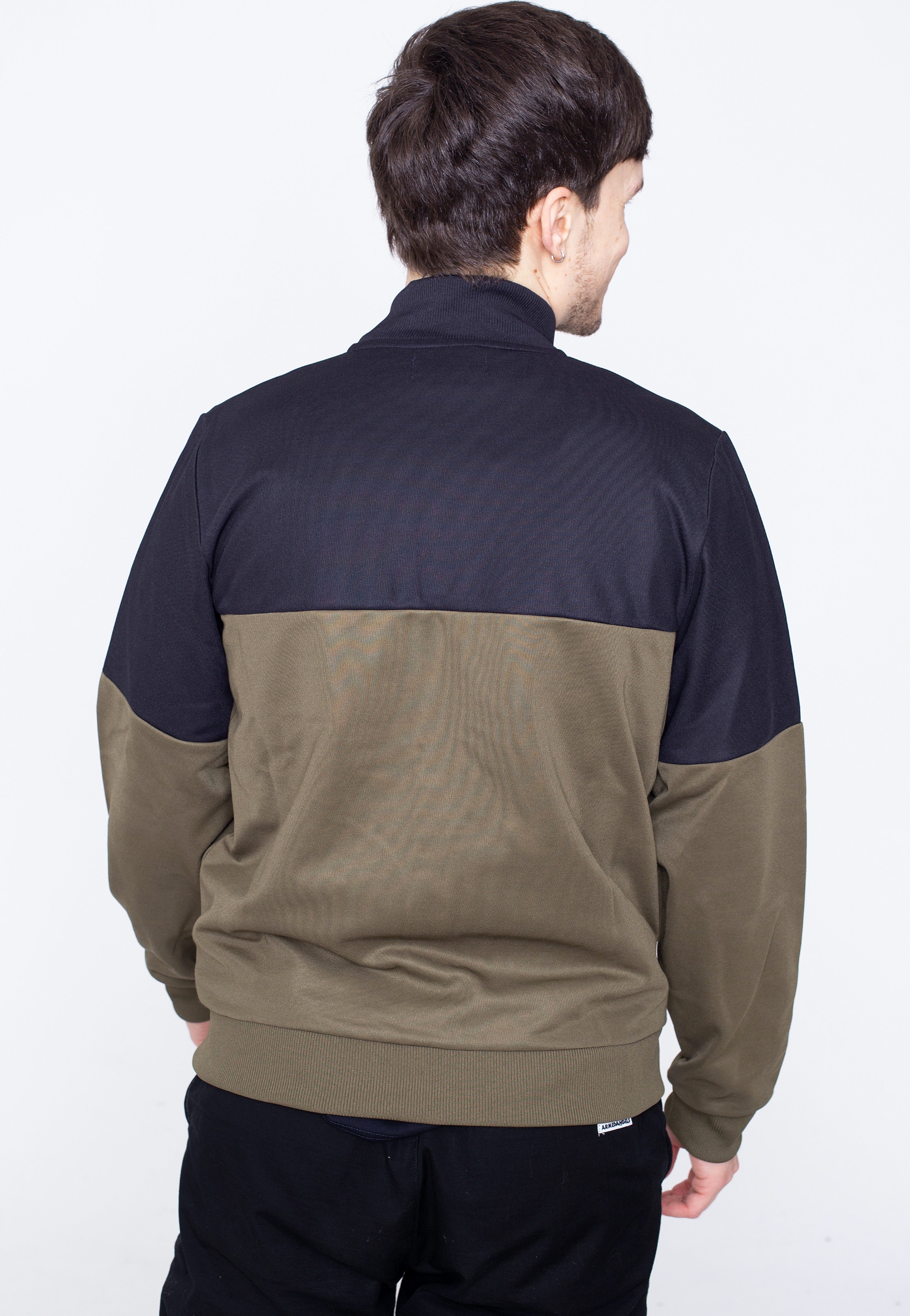 Fred Perry - Colour Block Track Military Green - Track Jacket | Men-Image