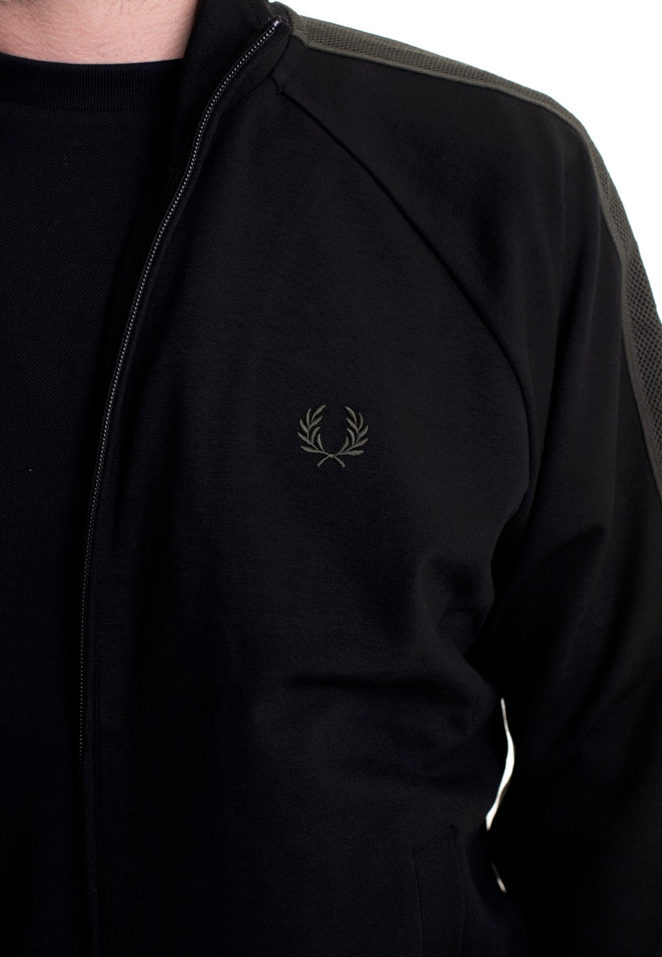 Fred Perry - Contrast Tape Track Black - Track Jacket | Men-Image