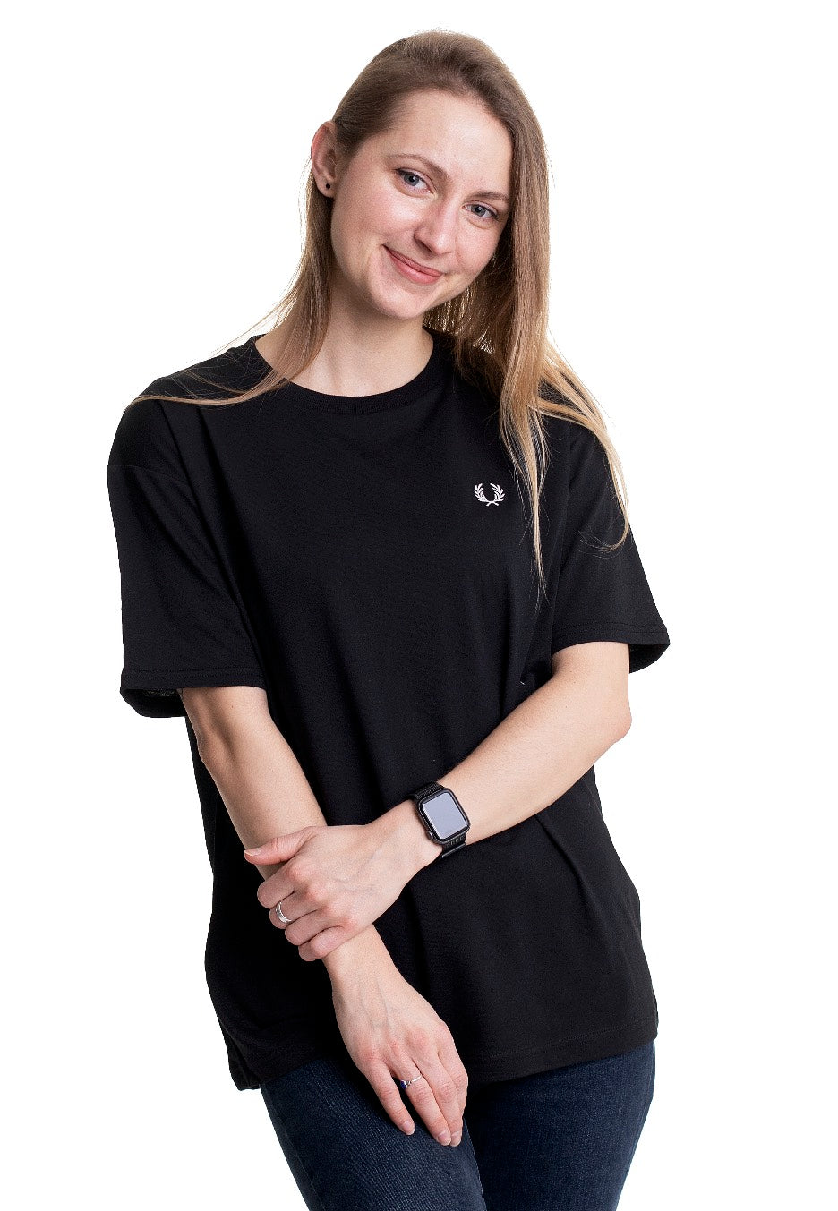 Fred Perry - Crew Neck Black - T-Shirt | Women-Image