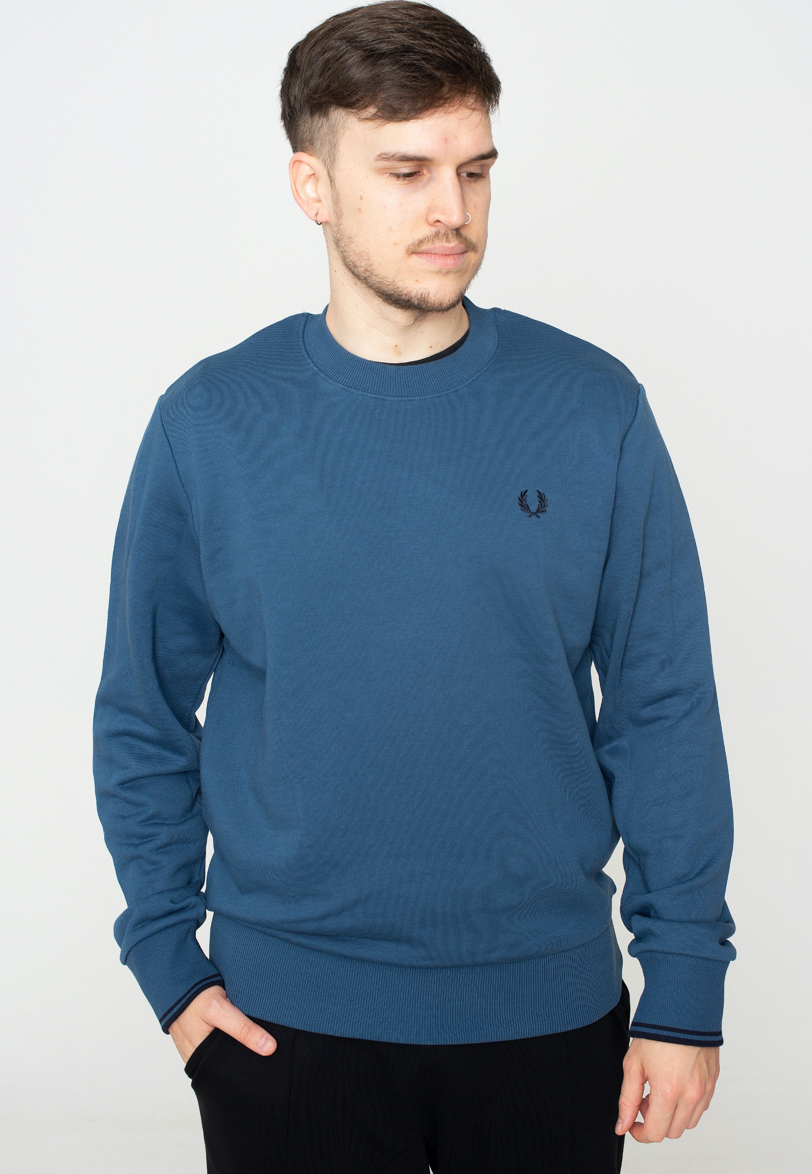 Fred Perry - Crew Neck Midnight Blue - Sweater | Men-Image