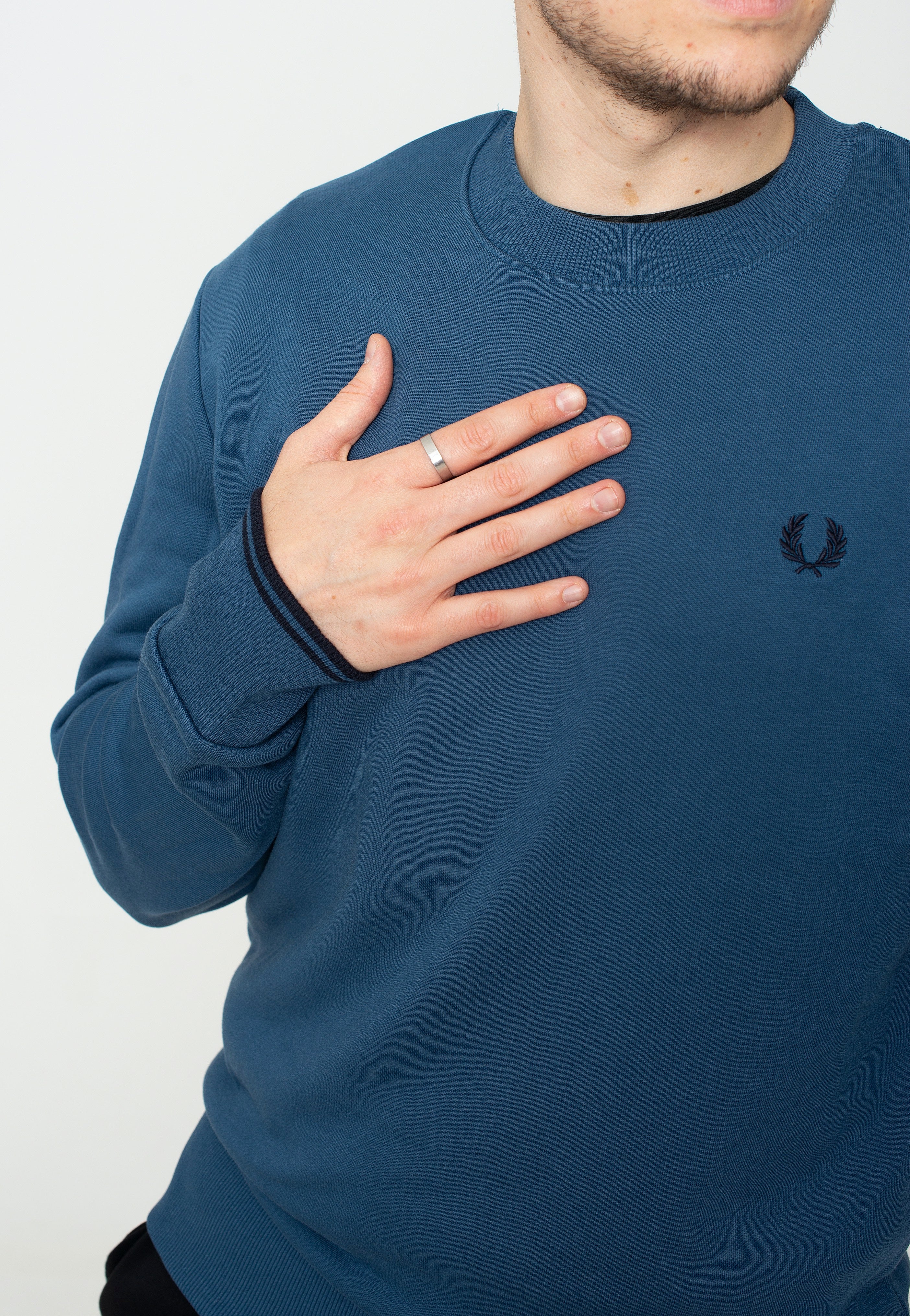 Fred Perry - Crew Neck Midnight Blue - Sweater | Men-Image