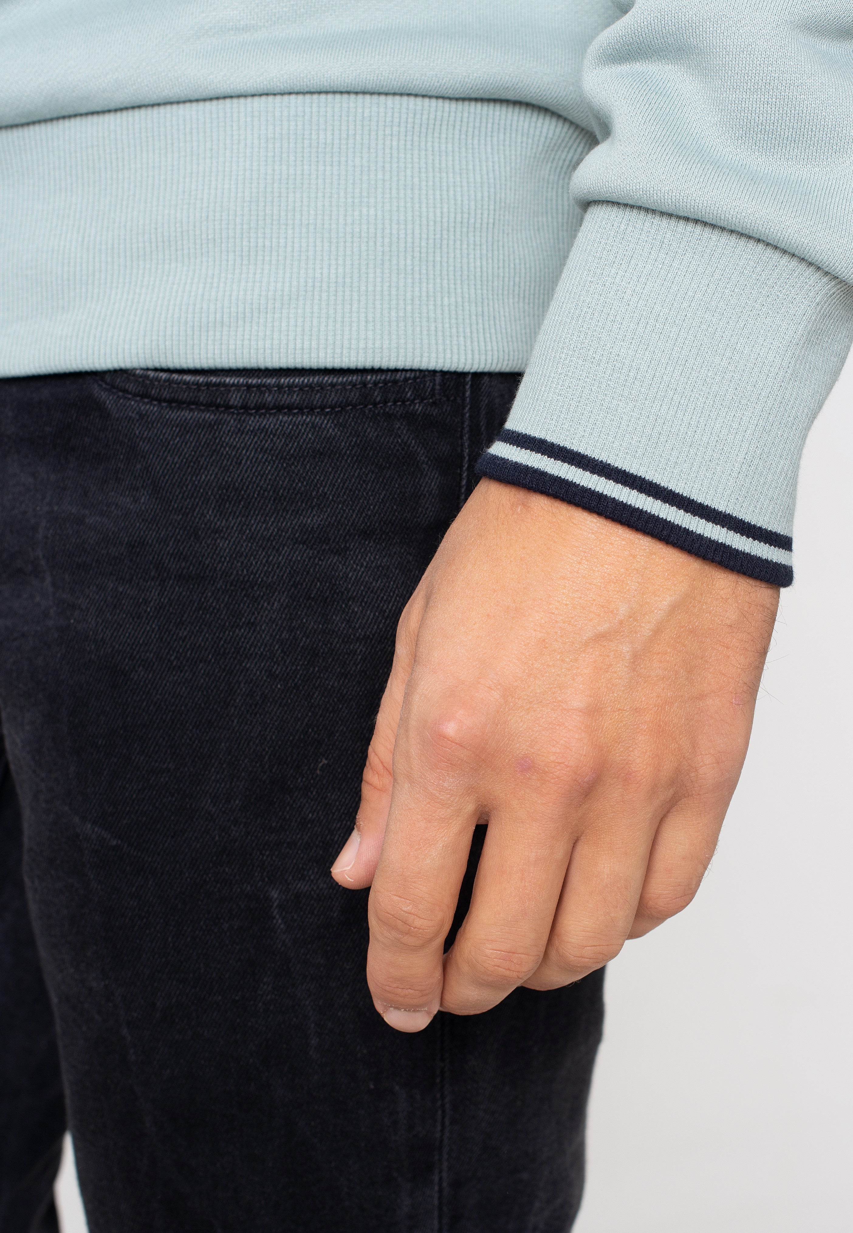 Fred Perry - Crew Neck Silver Blue - Sweater | Men-Image