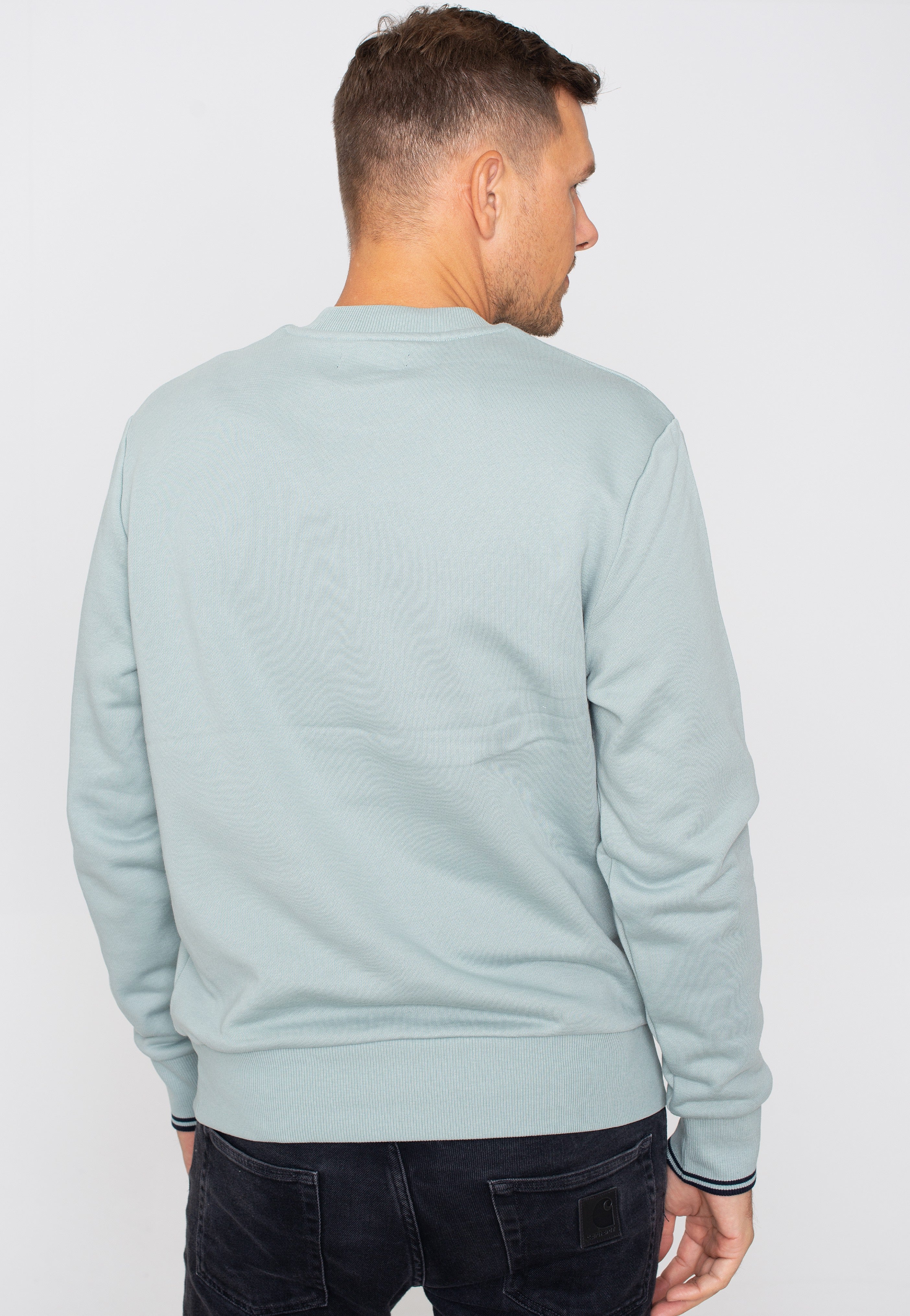 Fred Perry - Crew Neck Silver Blue - Sweater | Men-Image