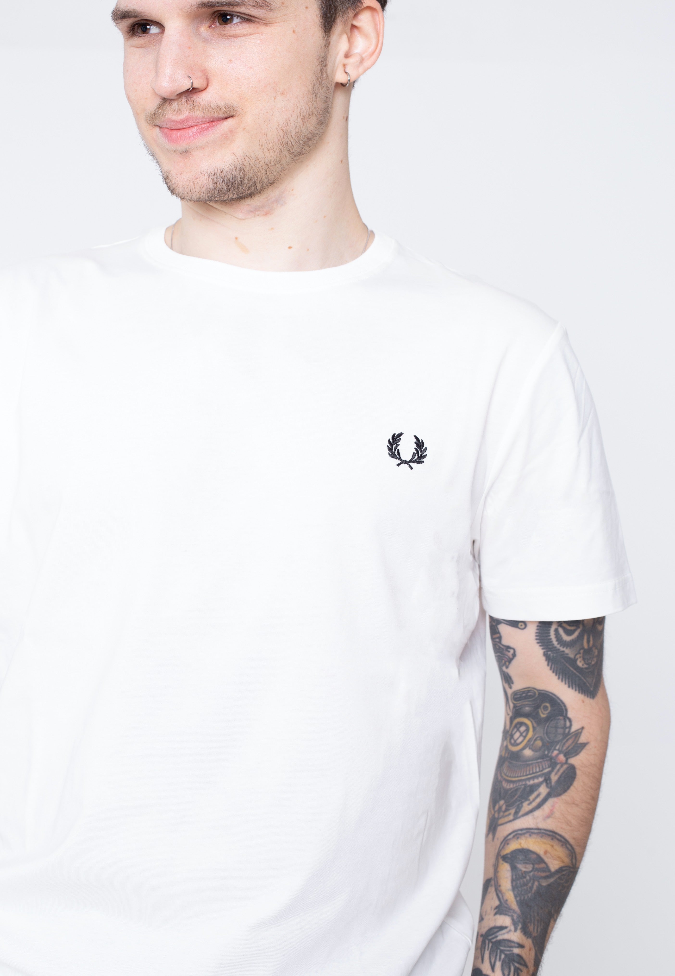 Fred Perry - Crew Neck Snow White - T-Shirt | Men-Image