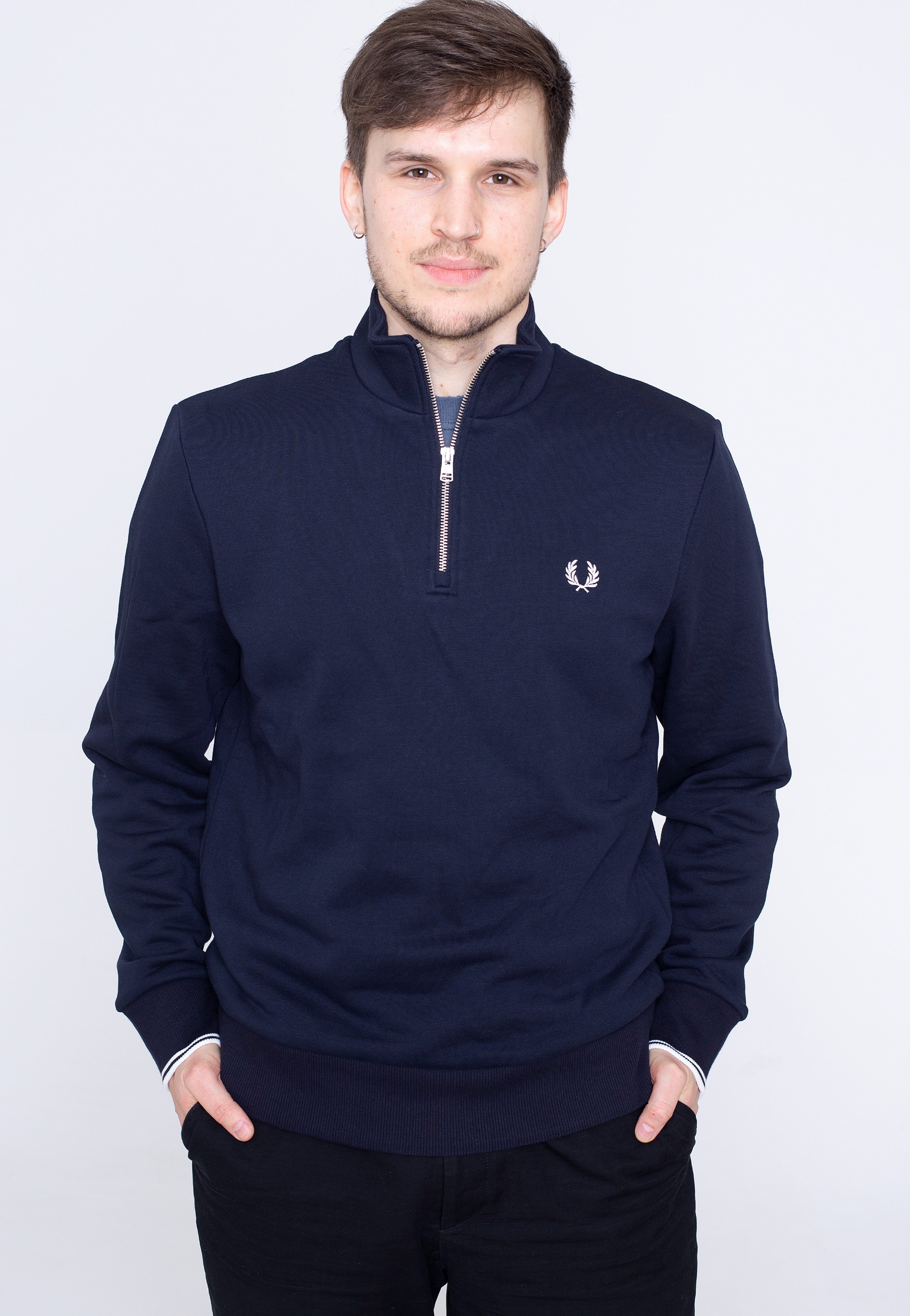 Fred Perry - Half Zip Navy - Pullover | Men-Image