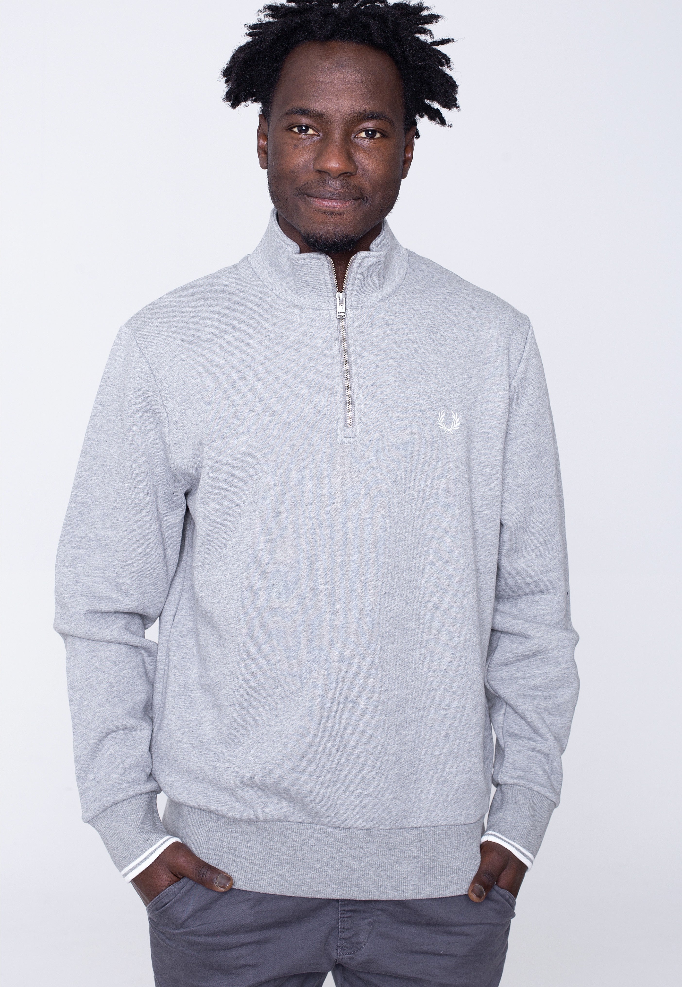 Fred Perry - Half Zip Steel Marl - Pullover | Men-Image