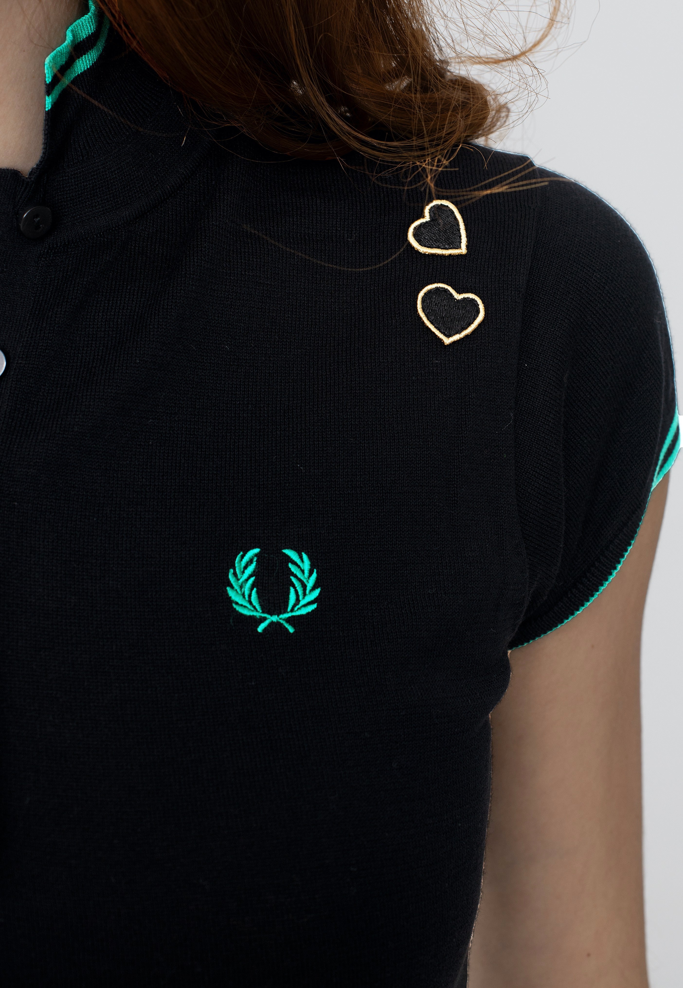 Fred Perry x Amy Winehouse - Knitted Black - Polo | Women-Image