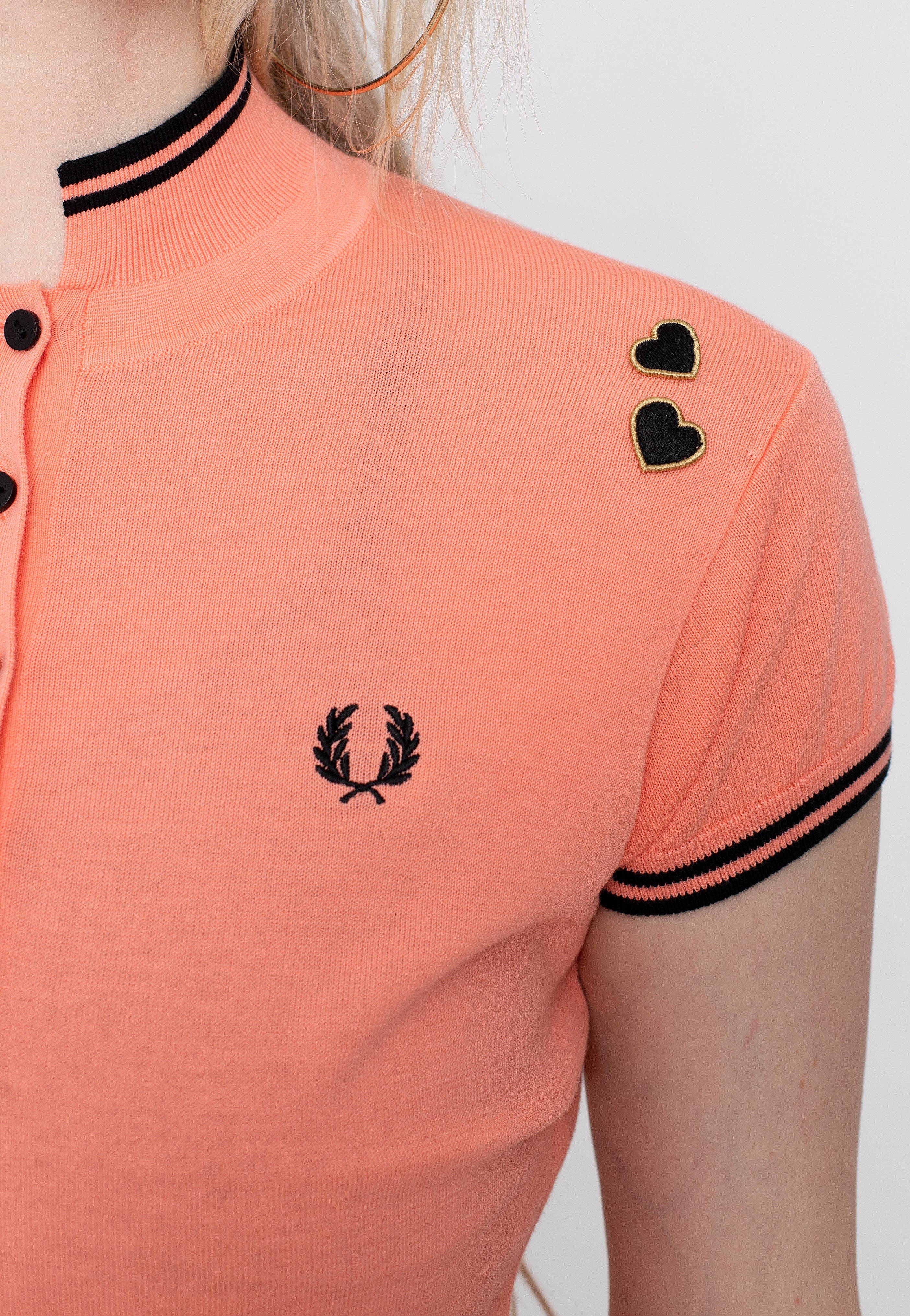 Fred Perry x Amy Winehouse - Knitted Coral Heat - Polo | Women-Image