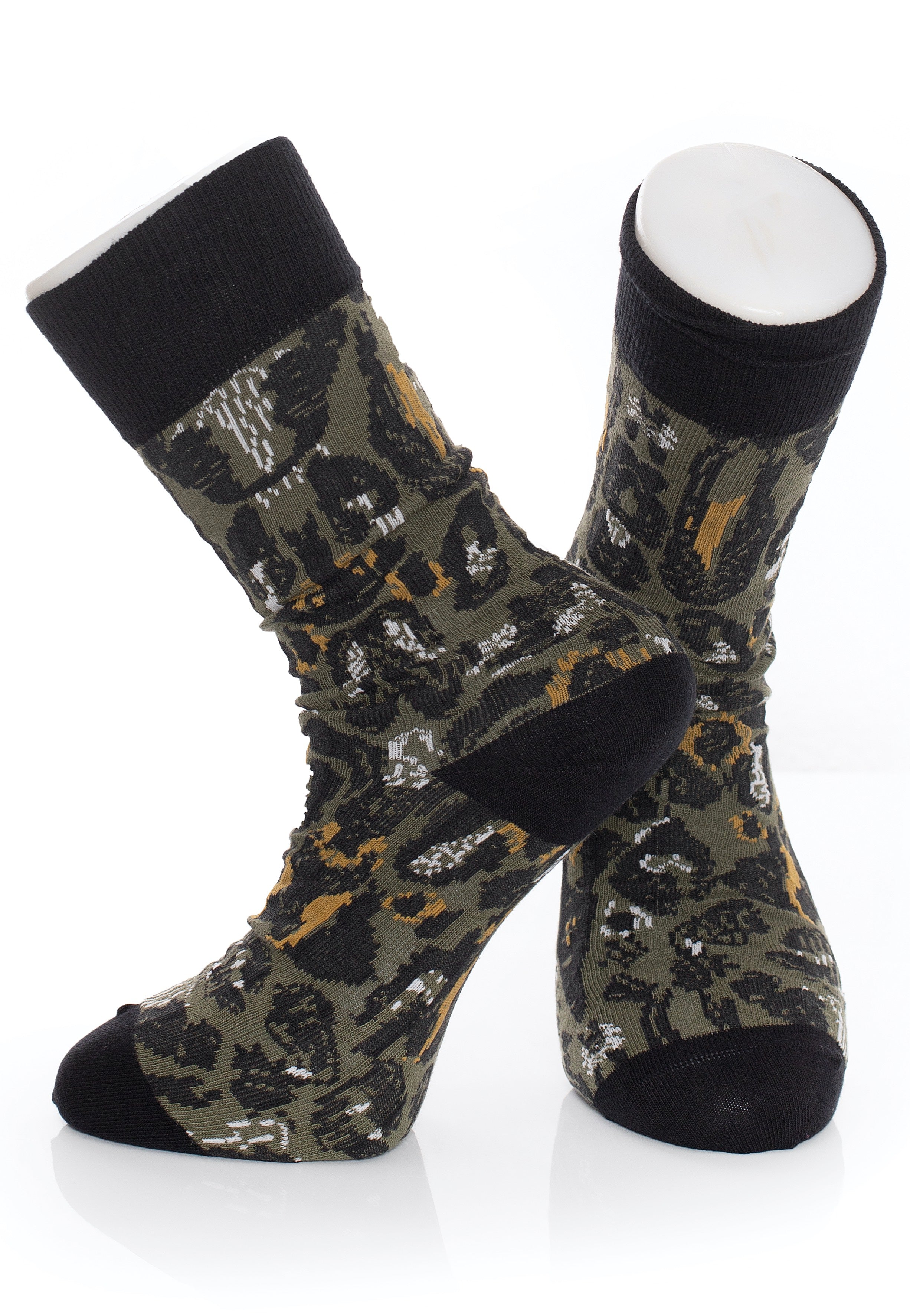 Fred Perry - Leopard Print Iris Leaf - Socks | Neutral-Image