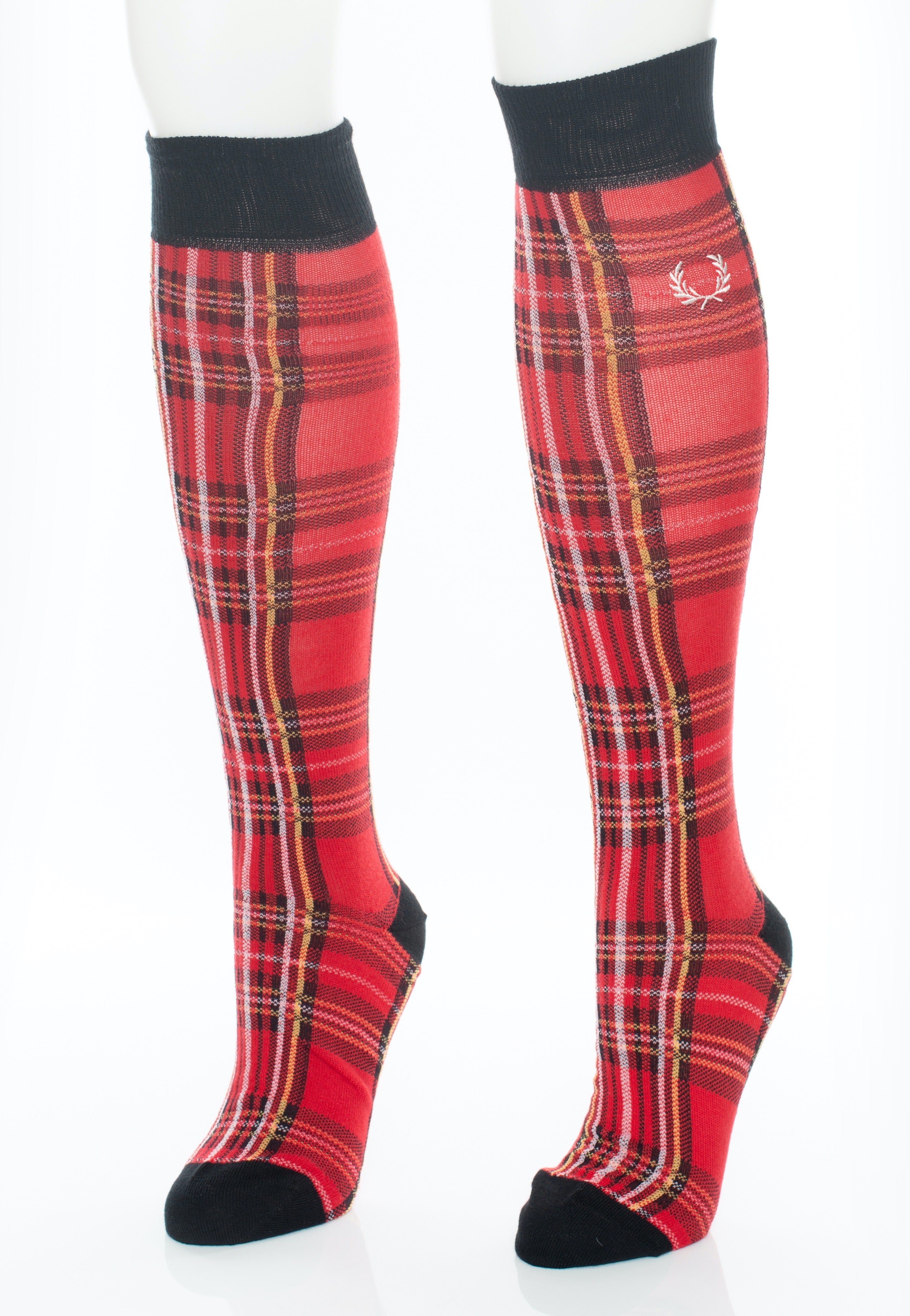 Fred Perry - Long Royal Stewart Tartan Red - Socks | Neutral-Image