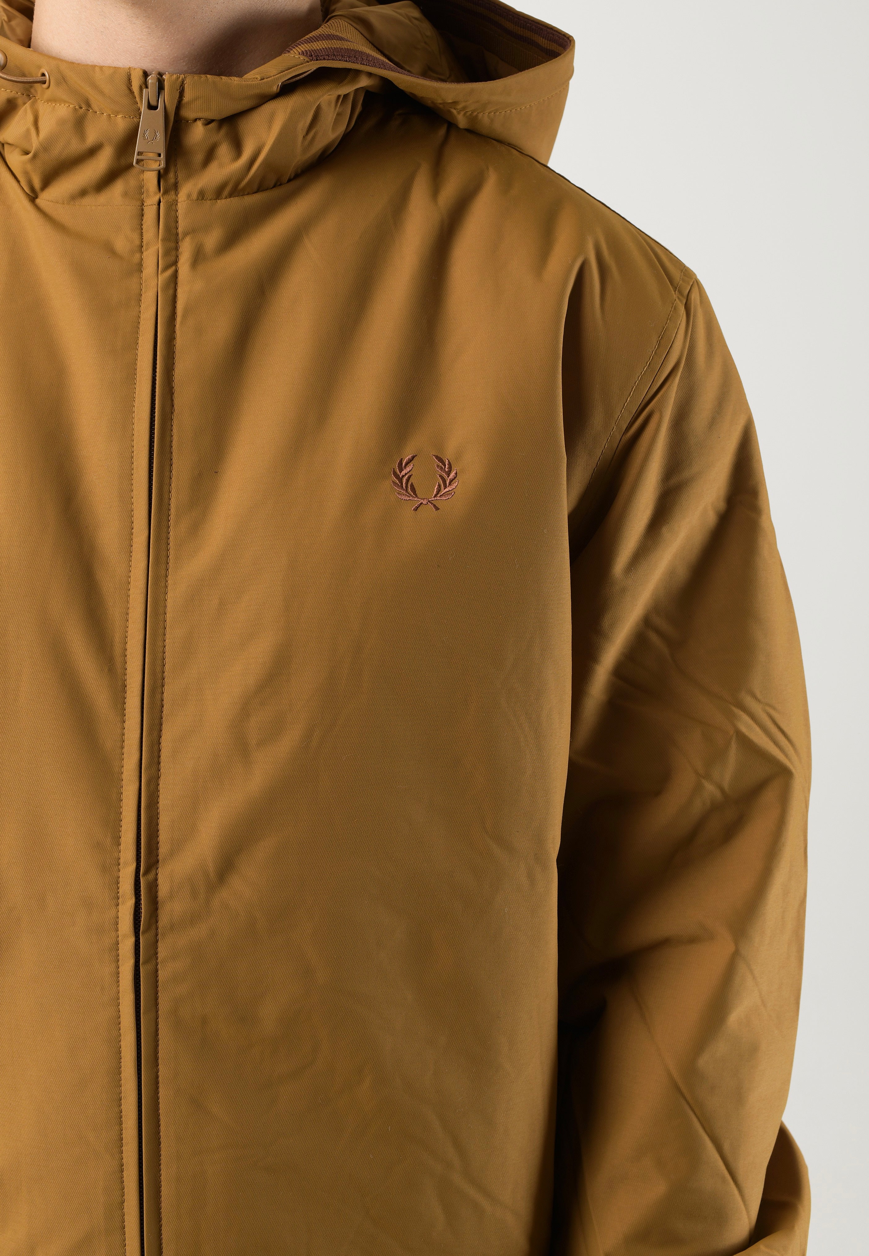 Fred Perry - Padded Hooded Brentham Dark Caramel - Jacket | Men-Image