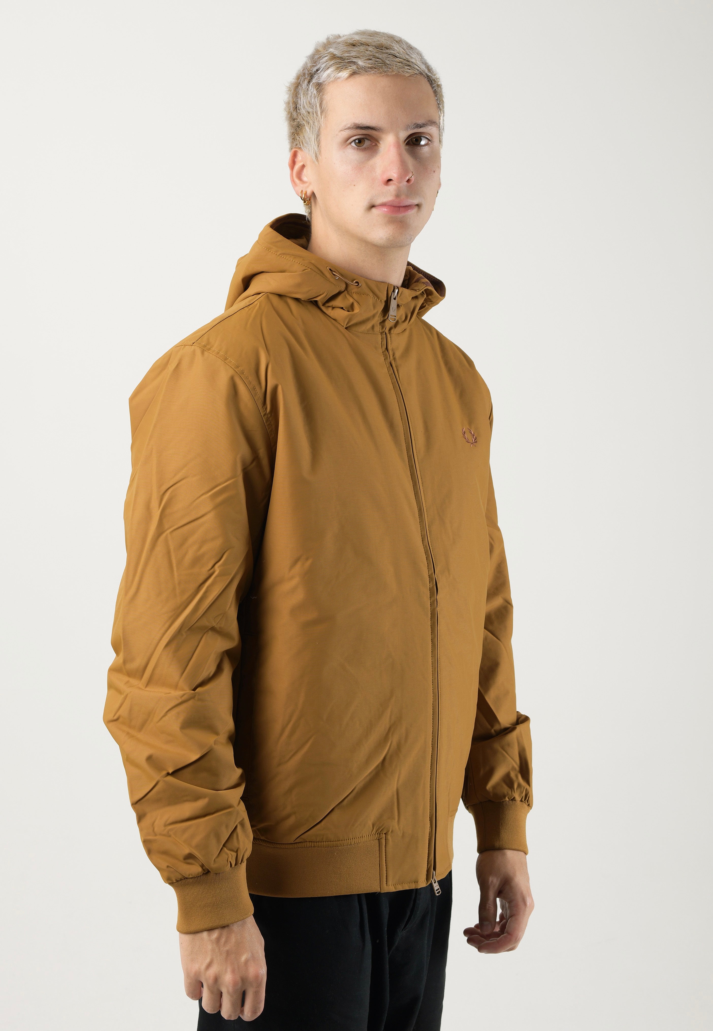 Fred Perry - Padded Hooded Brentham Dark Caramel - Jacket | Men-Image