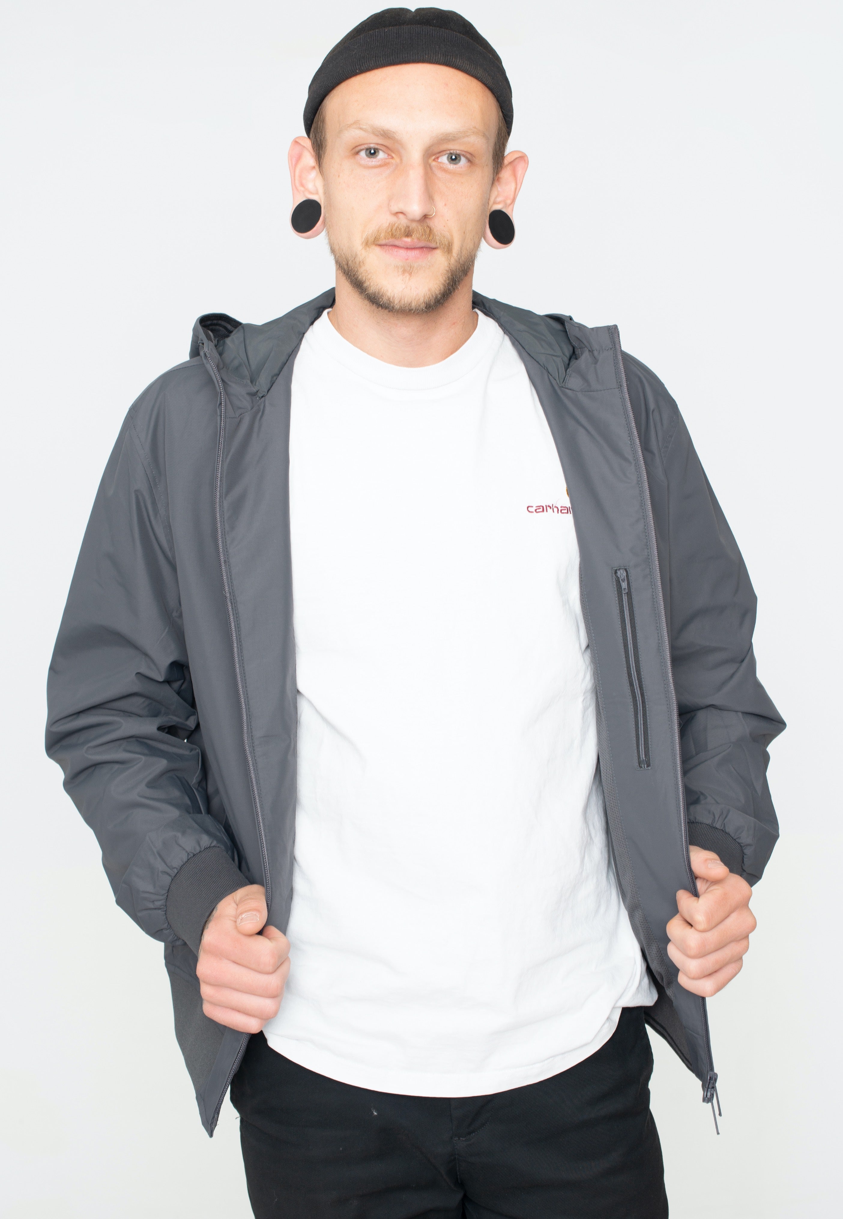 Fred Perry - Padded Hooded Brentham Gunmetal - Jacket | Men-Image