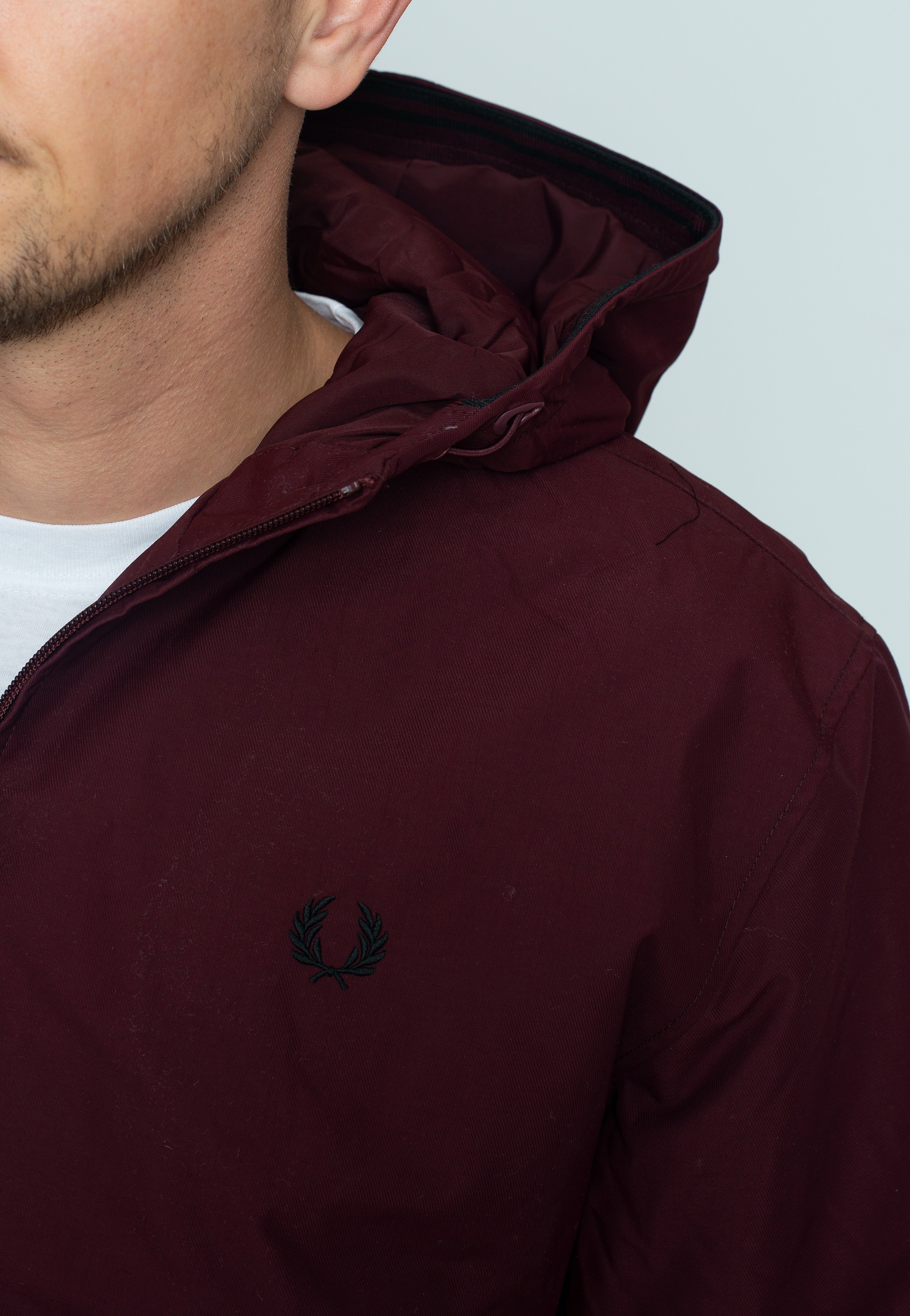 Fred Perry - Padded Hooded Brentham Oxblood - Jacket | Men-Image