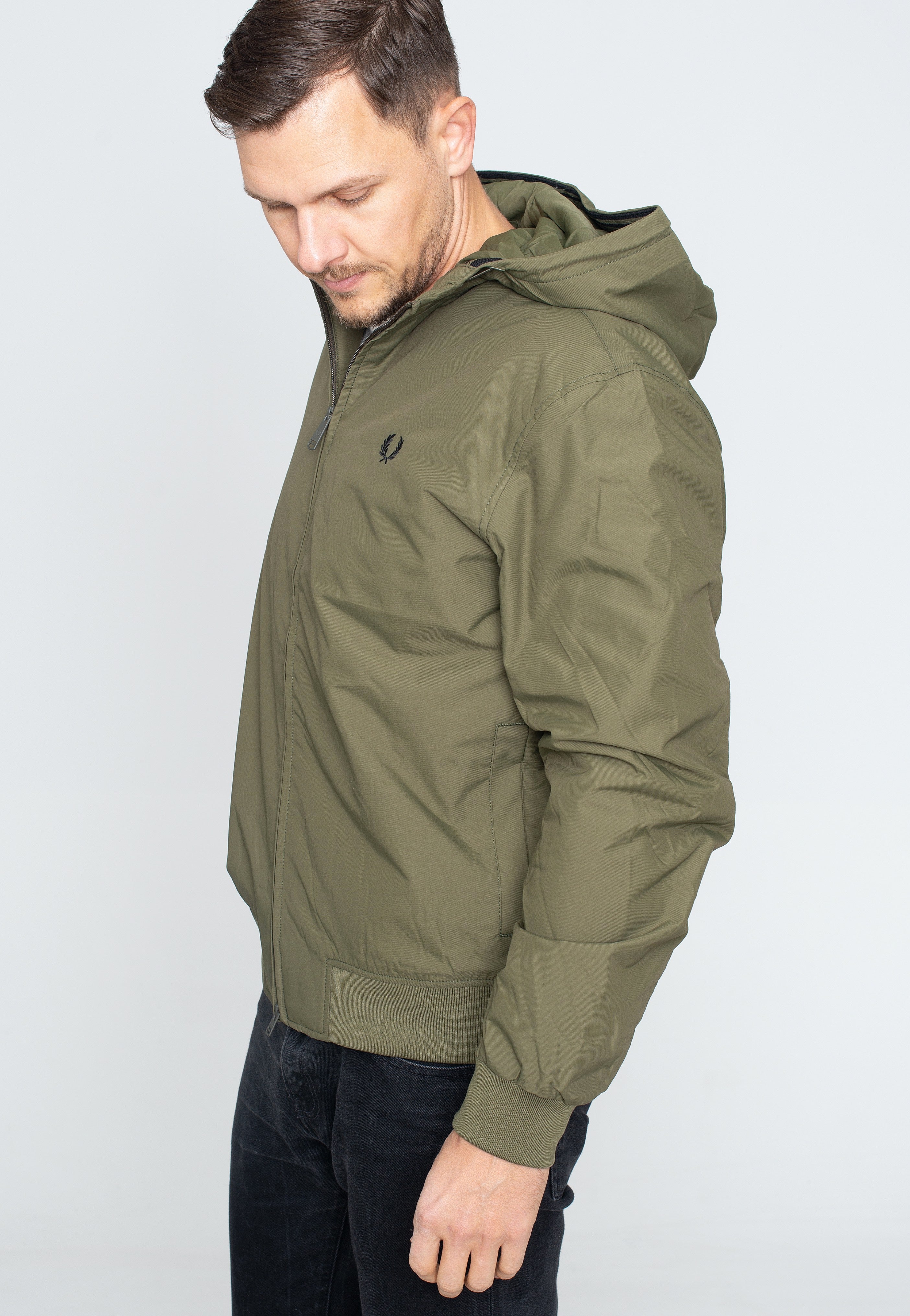 Fred Perry - Padded Hooded Brentham Uniform Green - Jacket | Men-Image