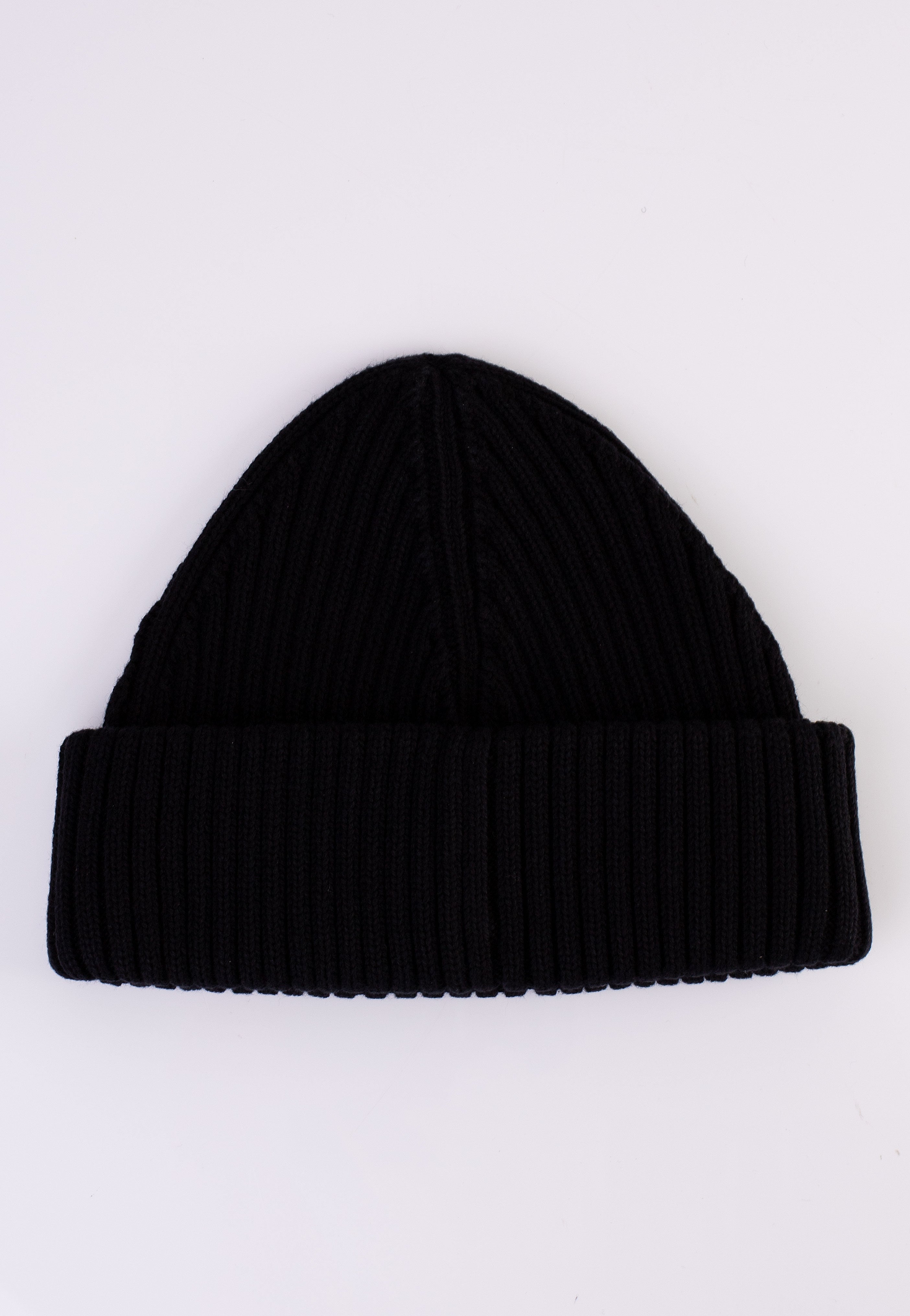 Fred Perry - Patch Brand Chunky Rib Black/Oatmeal - Beanie | Neutral-Image