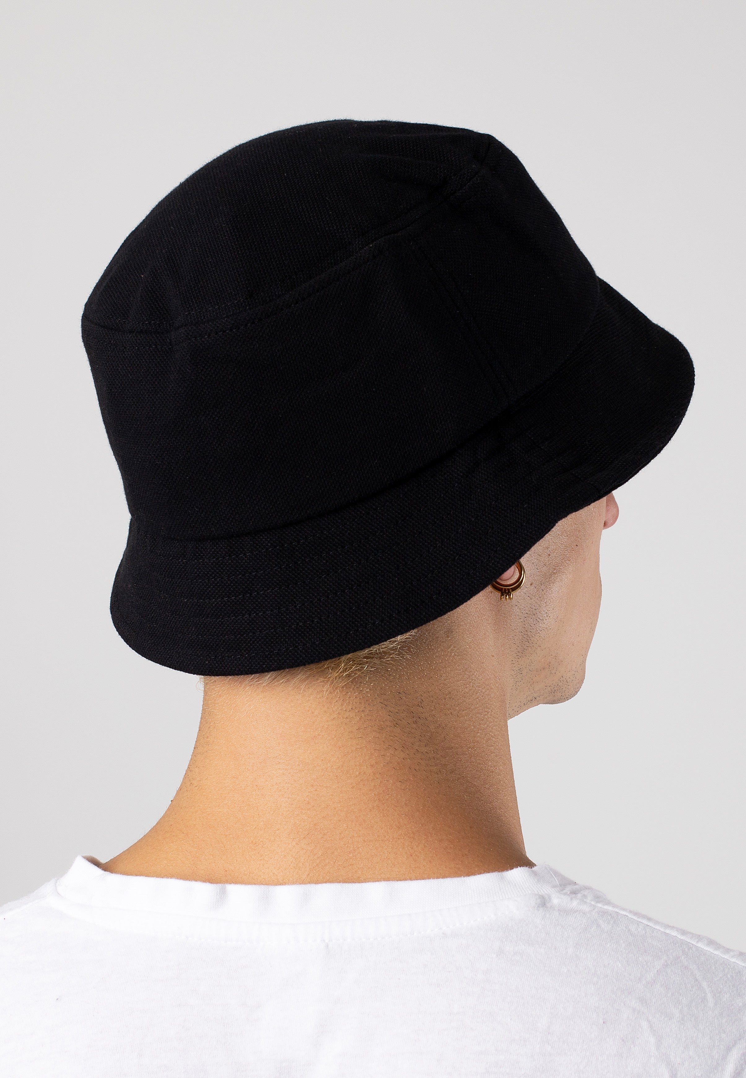 Fred Perry - Pique Bucket Black/Snow White - Bucket Hat | Neutral-Image