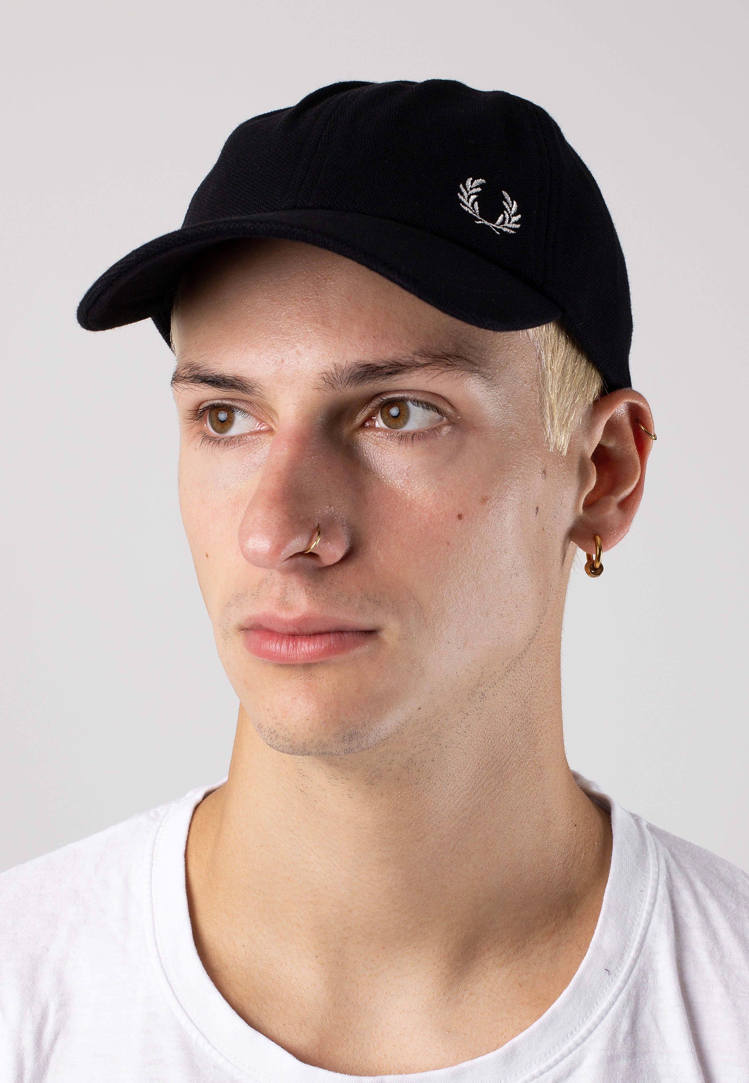 Fred Perry - Pique Classic Cap Black/Snow White - Cap | Neutral-Image