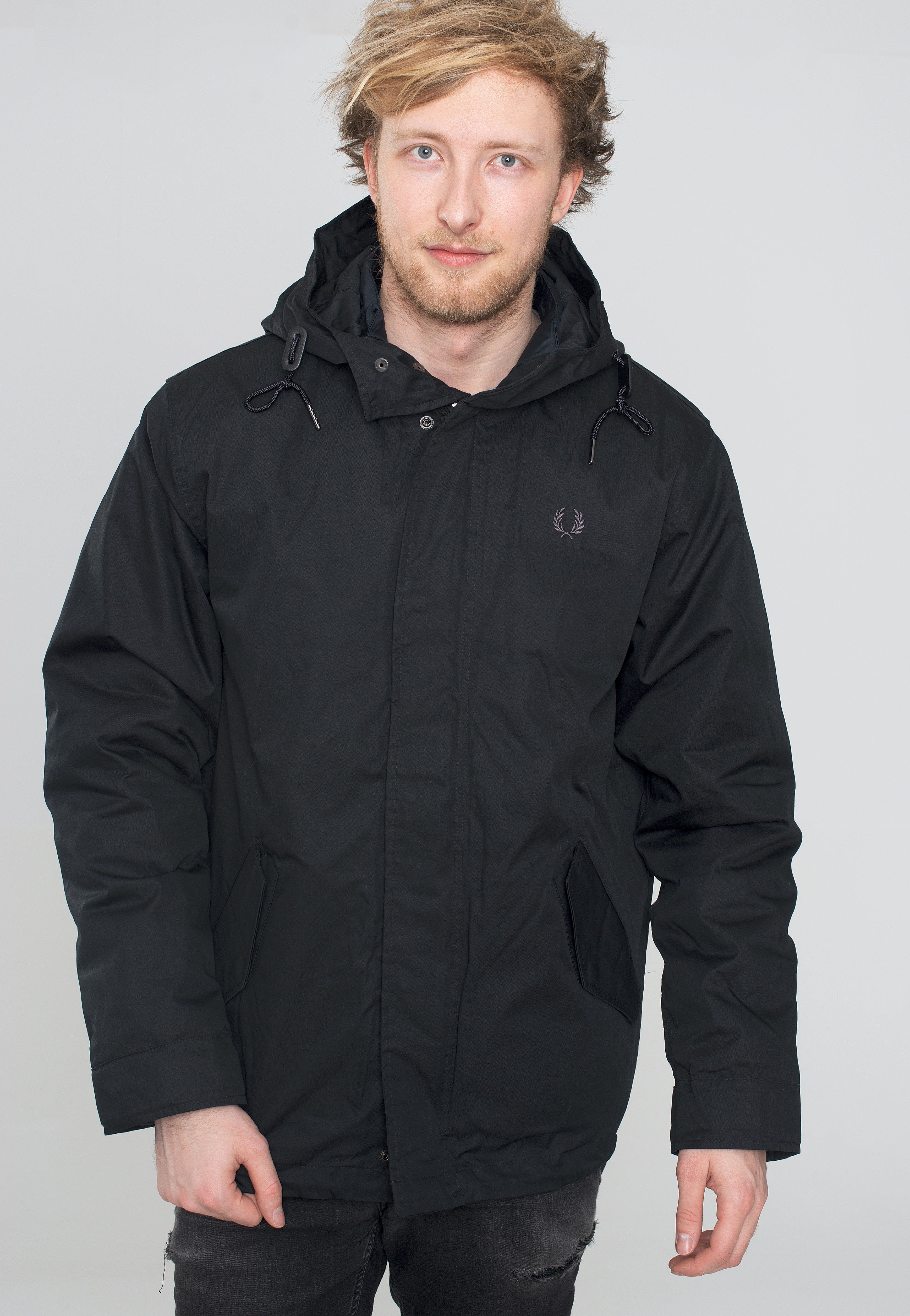 Fred Perry - Short Padded Black - Jacket | Men-Image