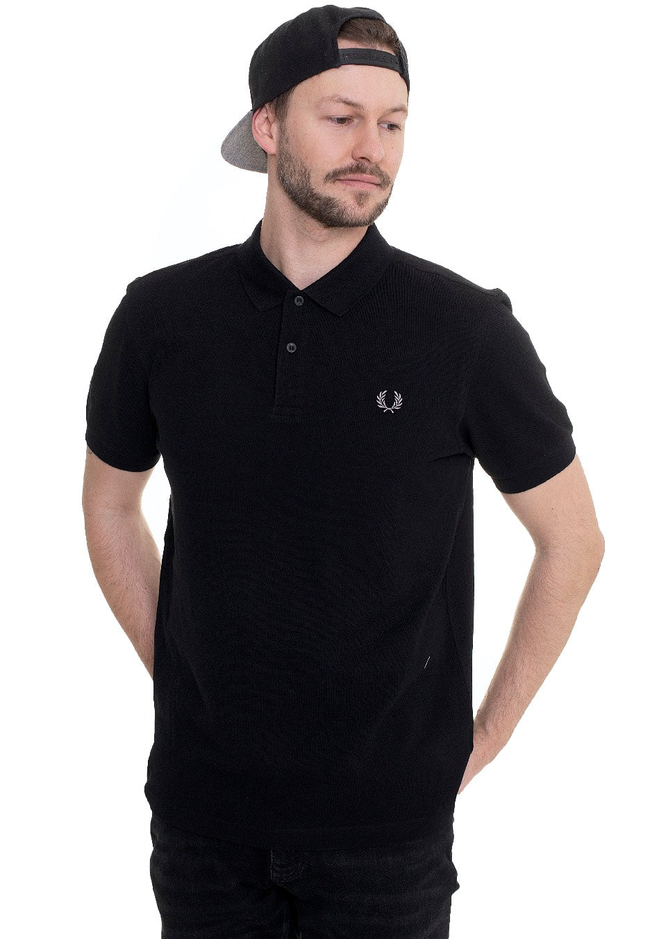 Fred Perry - Slim Fit Black/Chrome - Polo | Men-Image