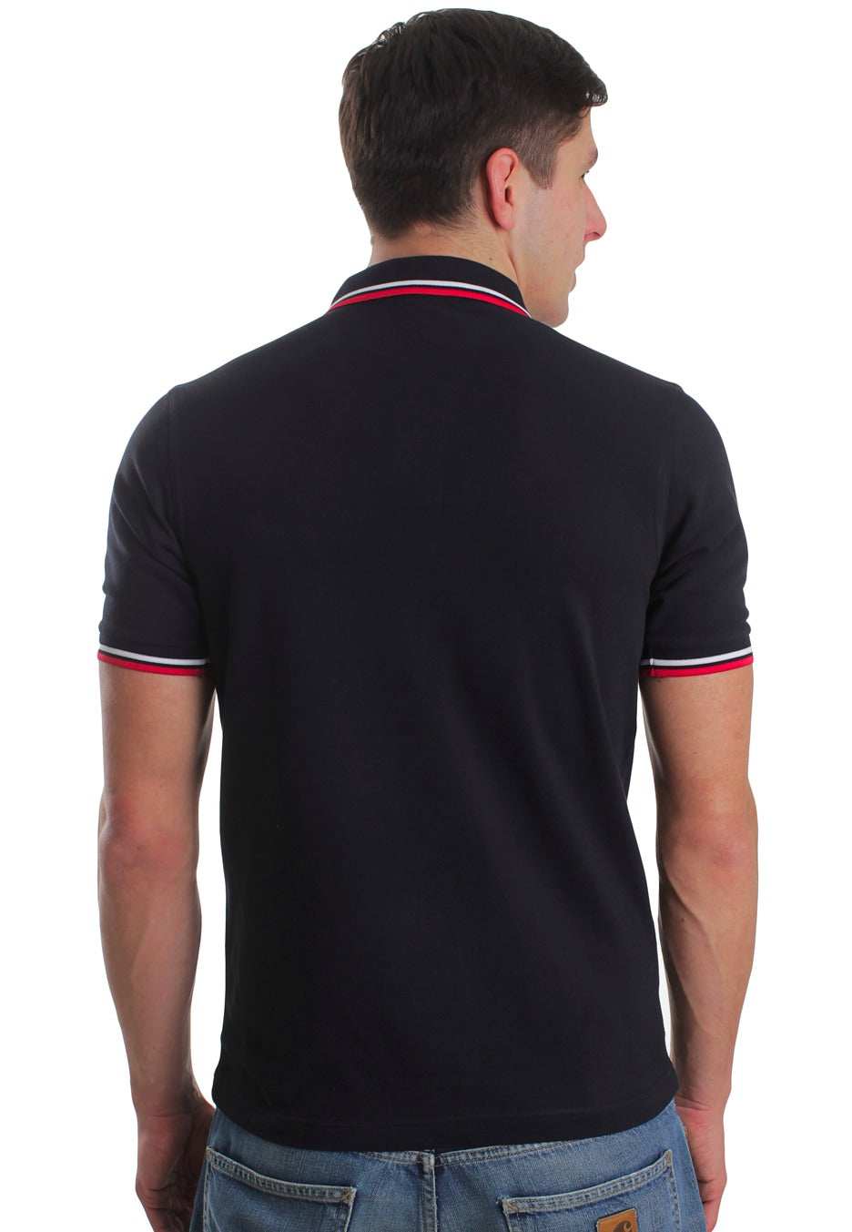 Fred Perry - Slim Fit Twin Tipped Navy/White/Red Core - Polo | Men-Image