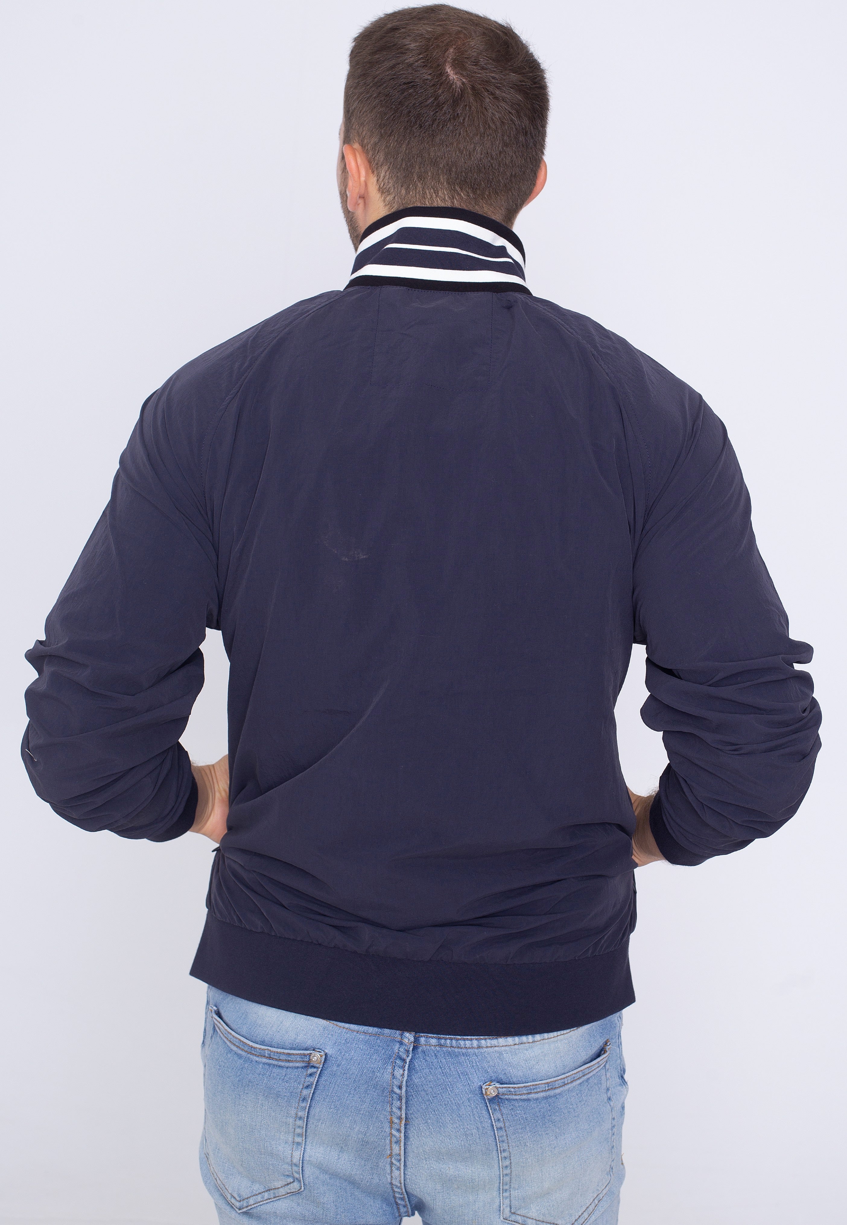 Fred Perry - Striped Collar Track Navy - Jacket | Men-Image