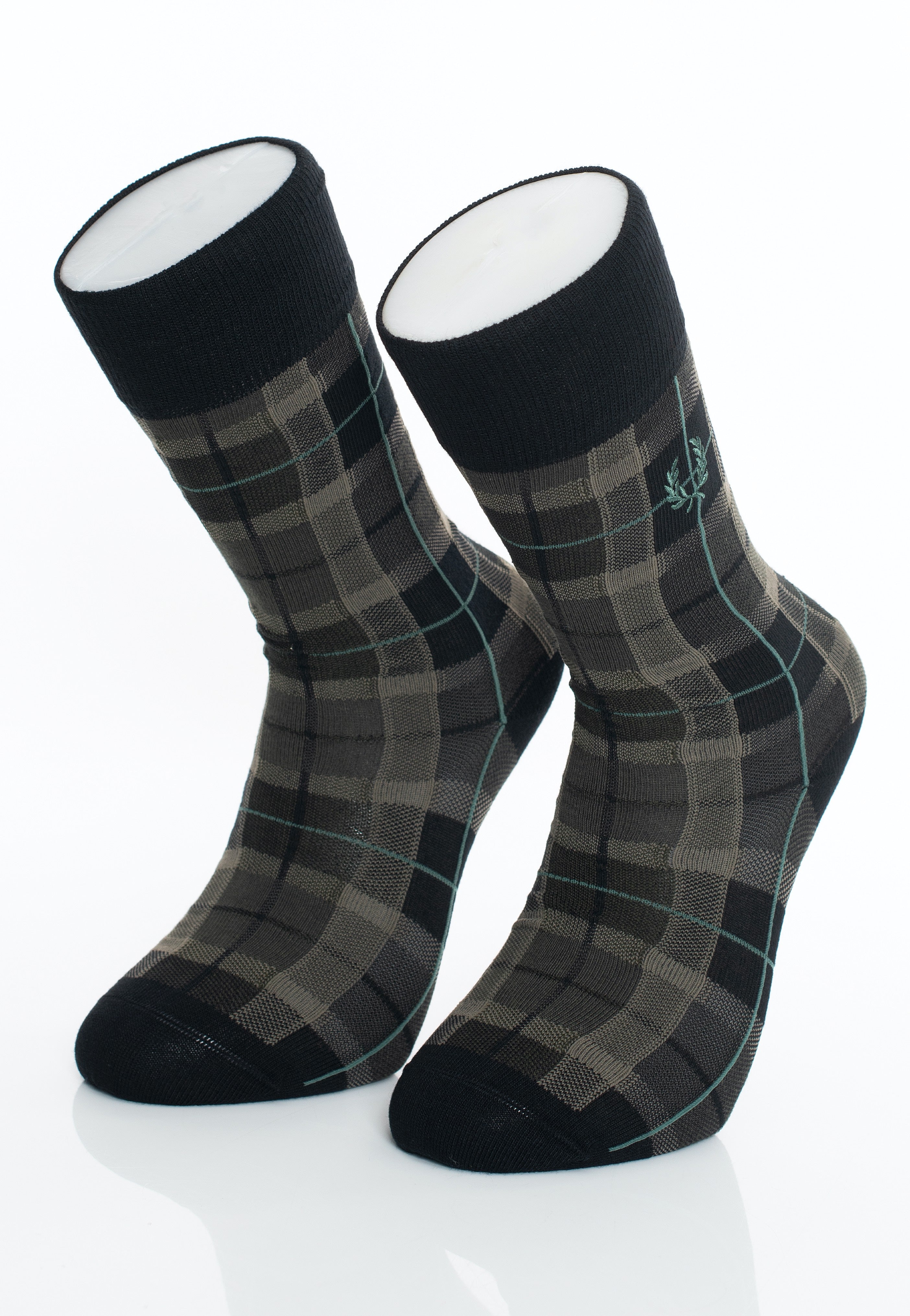 Fred Perry - Tartan Uniform Green - Socks | Neutral-Image