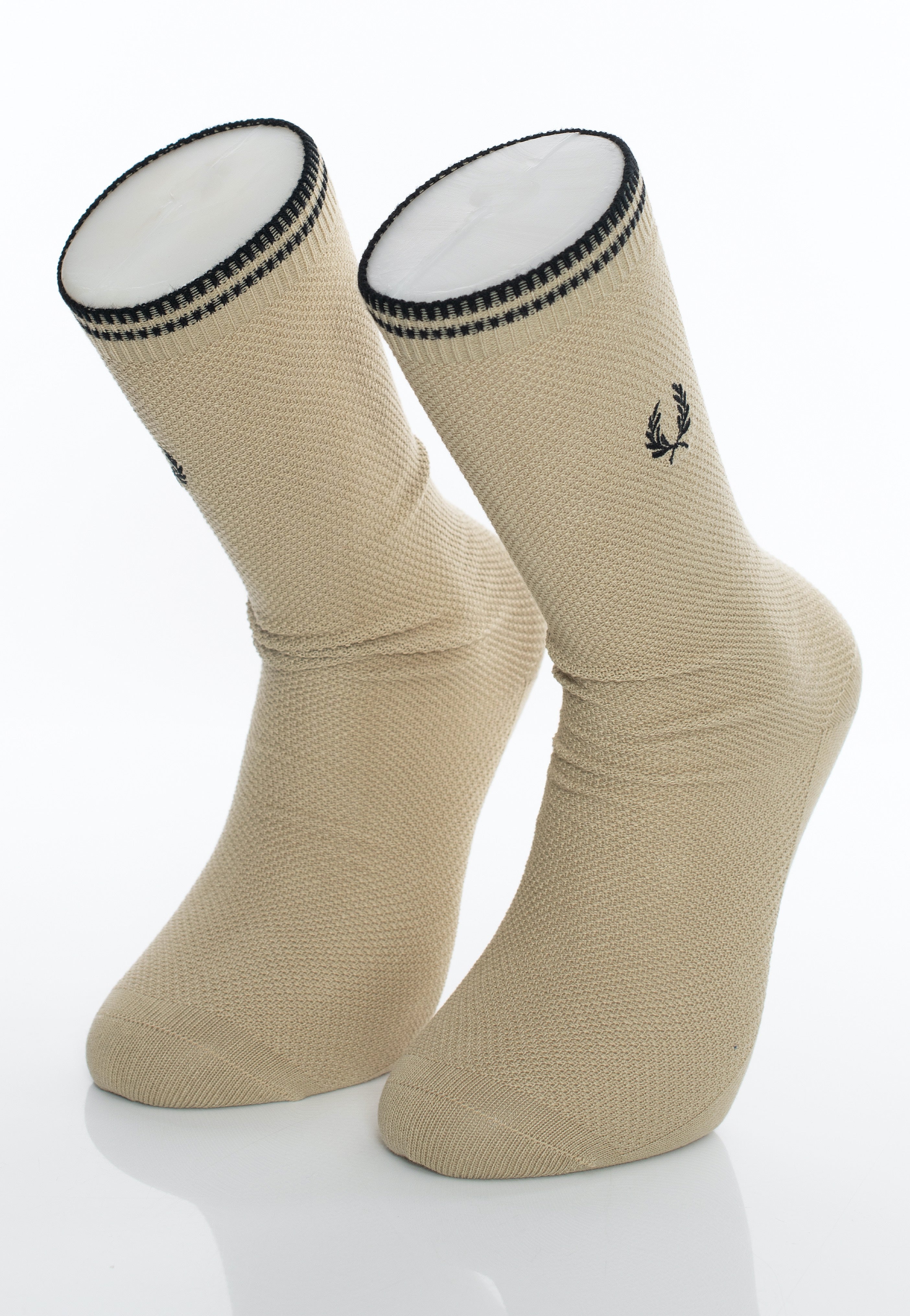 Fred Perry - Tipped Lightoyster/Black - Socks | Neutral-Image