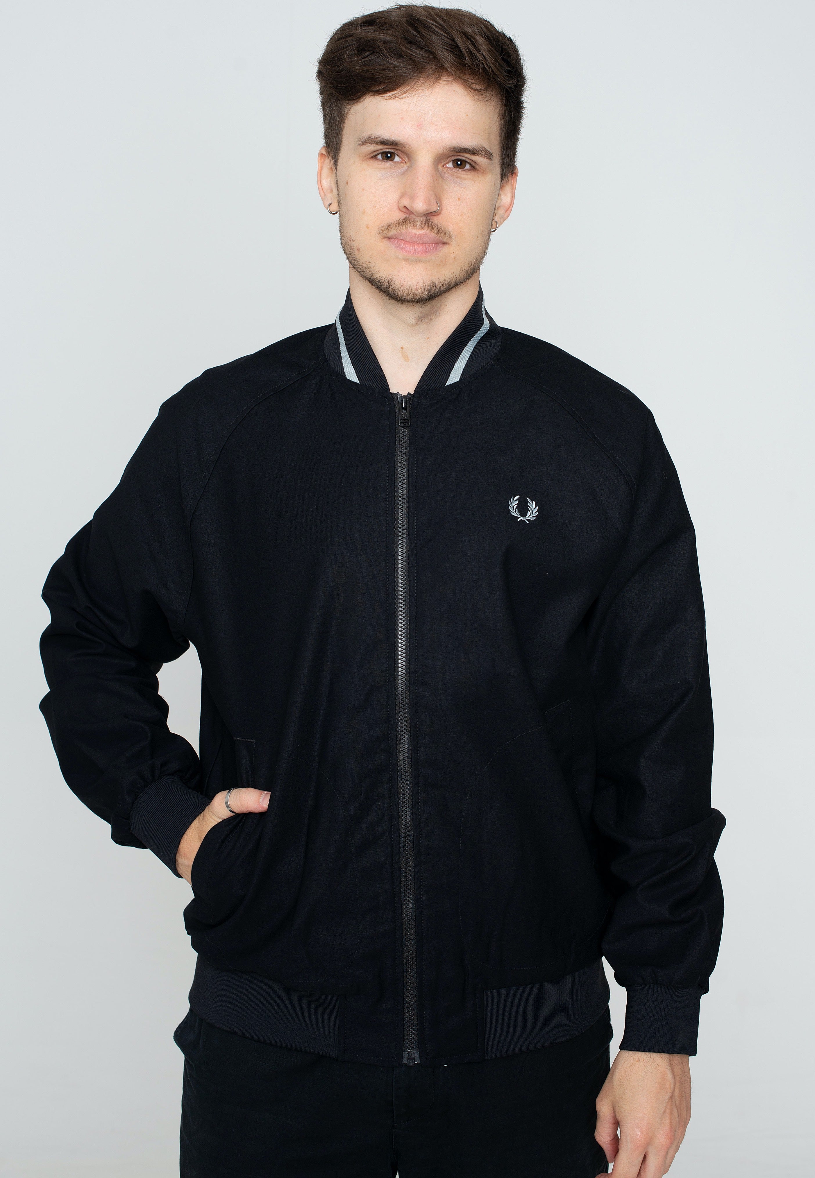 Fred Perry - Tennis Bomber Black - Jacket | Men-Image