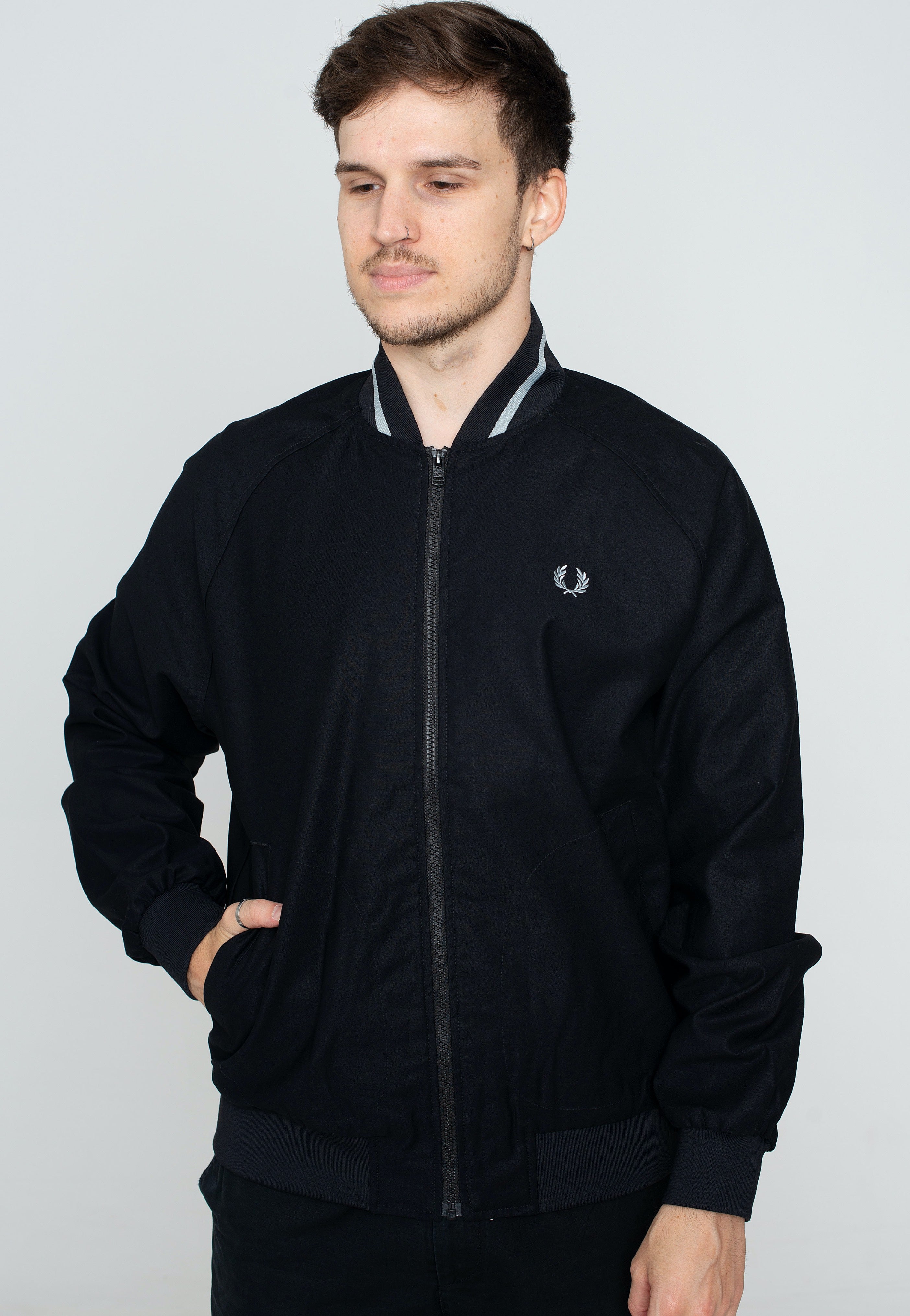 Fred Perry - Tennis Bomber Black - Jacket | Men-Image