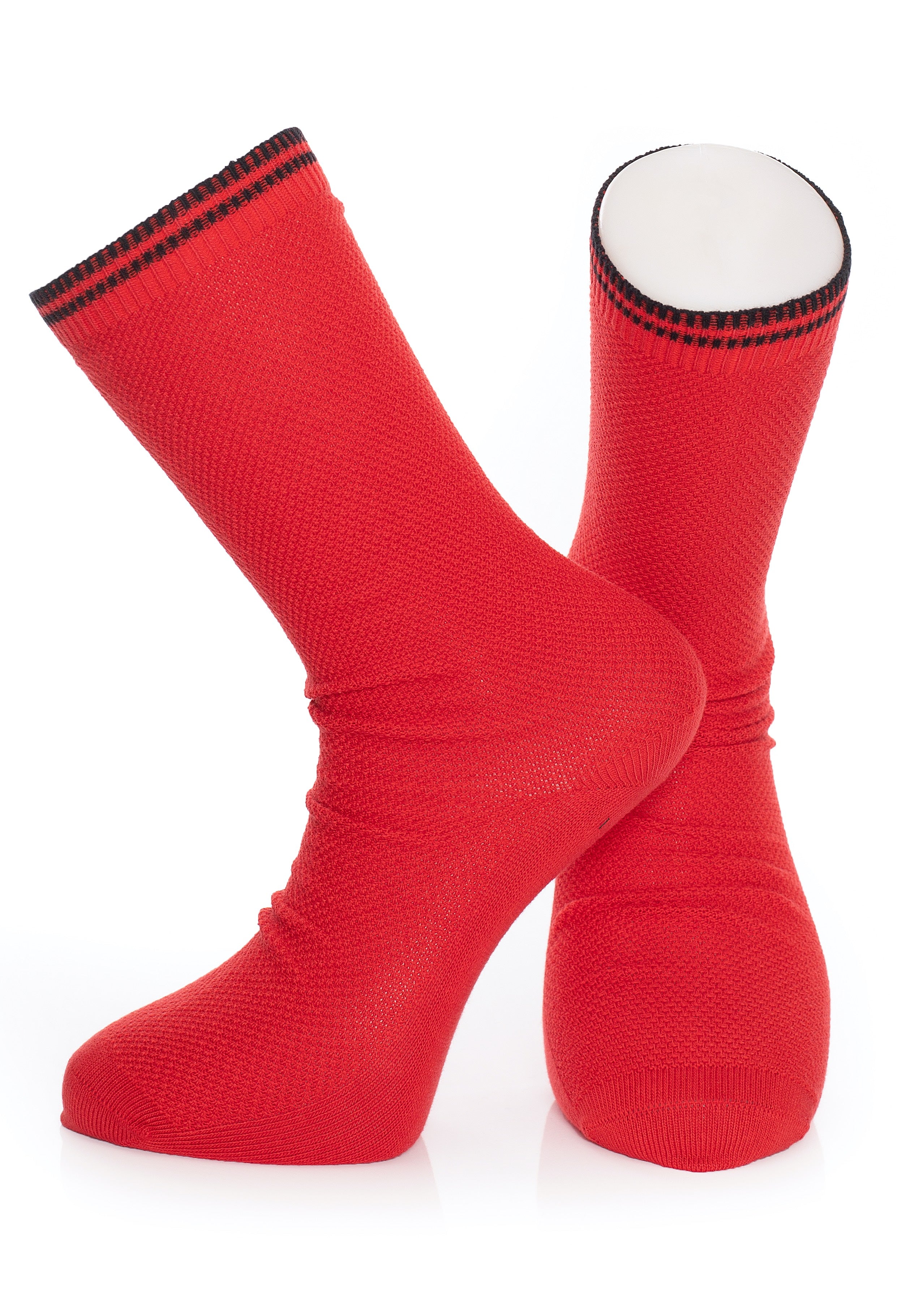 Fred Perry - Tipped Black/Racing Red - Socks | Neutral-Image