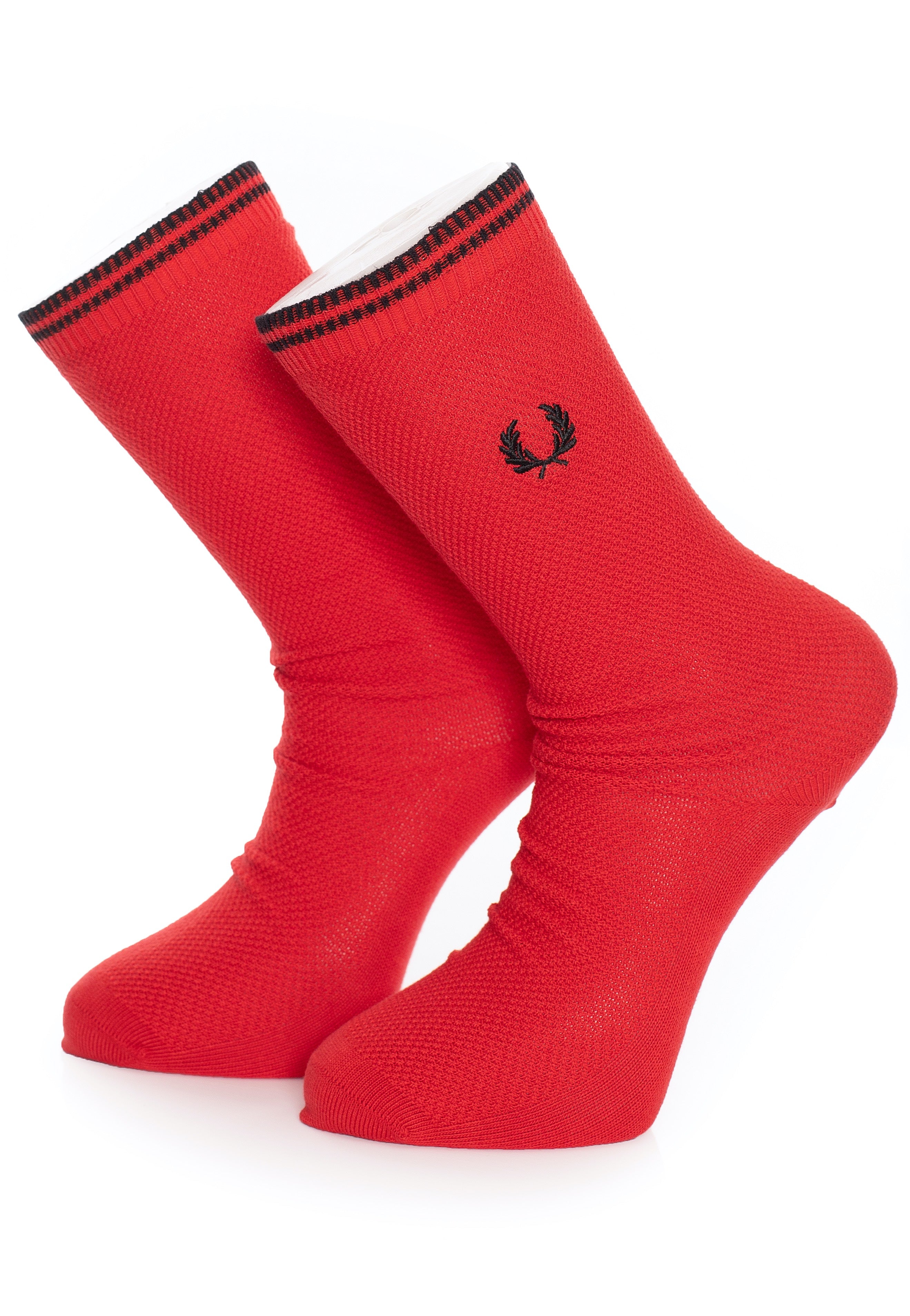 Fred Perry - Tipped Black/Racing Red - Socks | Neutral-Image