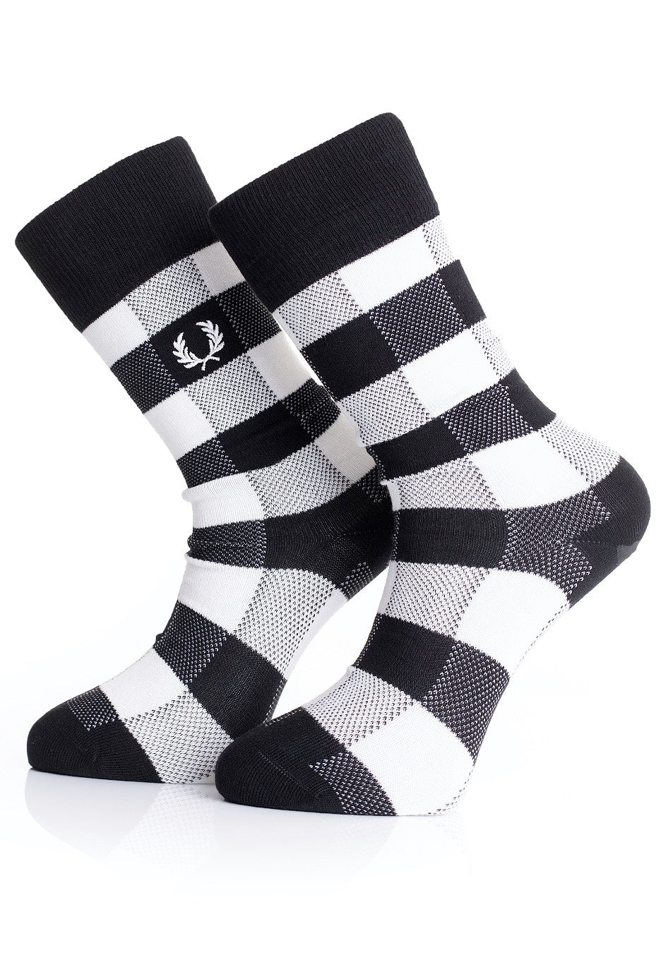 Fred Perry - Tonal Check Black - Socks | Neutral-Image