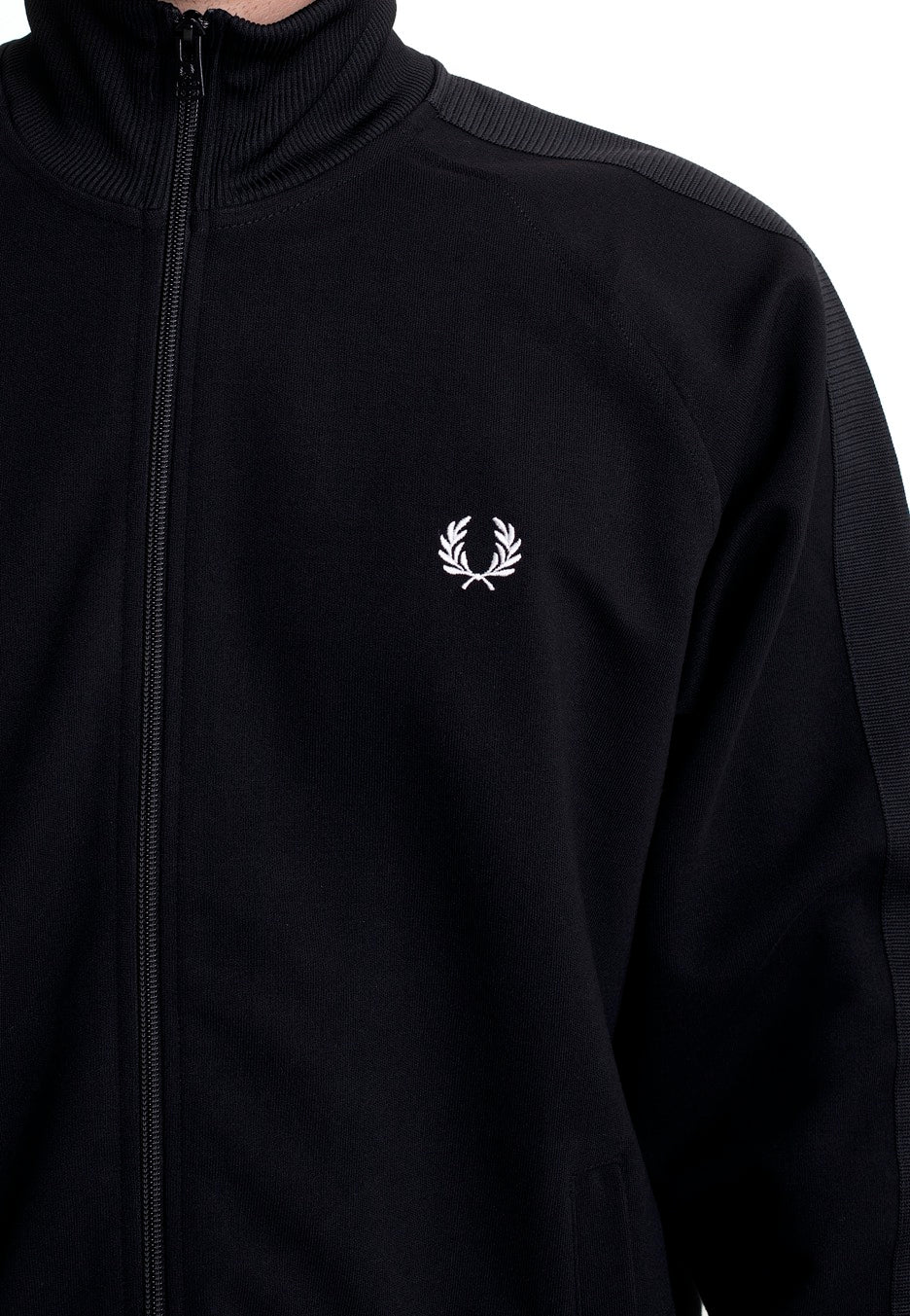 Fred Perry - Tonal Tape Track Black - Track Jacket | Men-Image