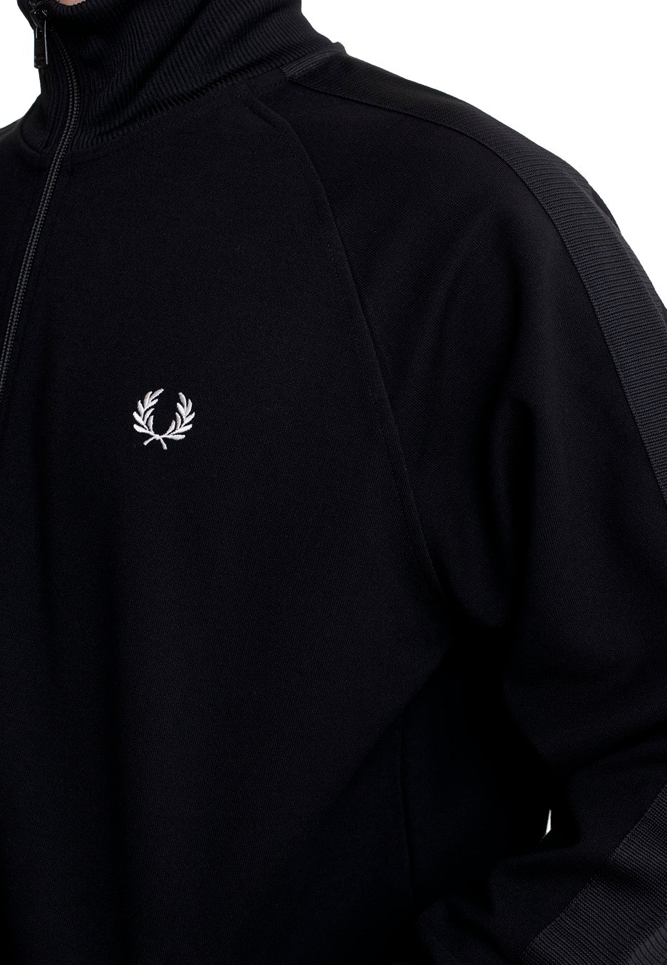 Fred Perry - Tonal Tape Track Black - Track Jacket | Men-Image