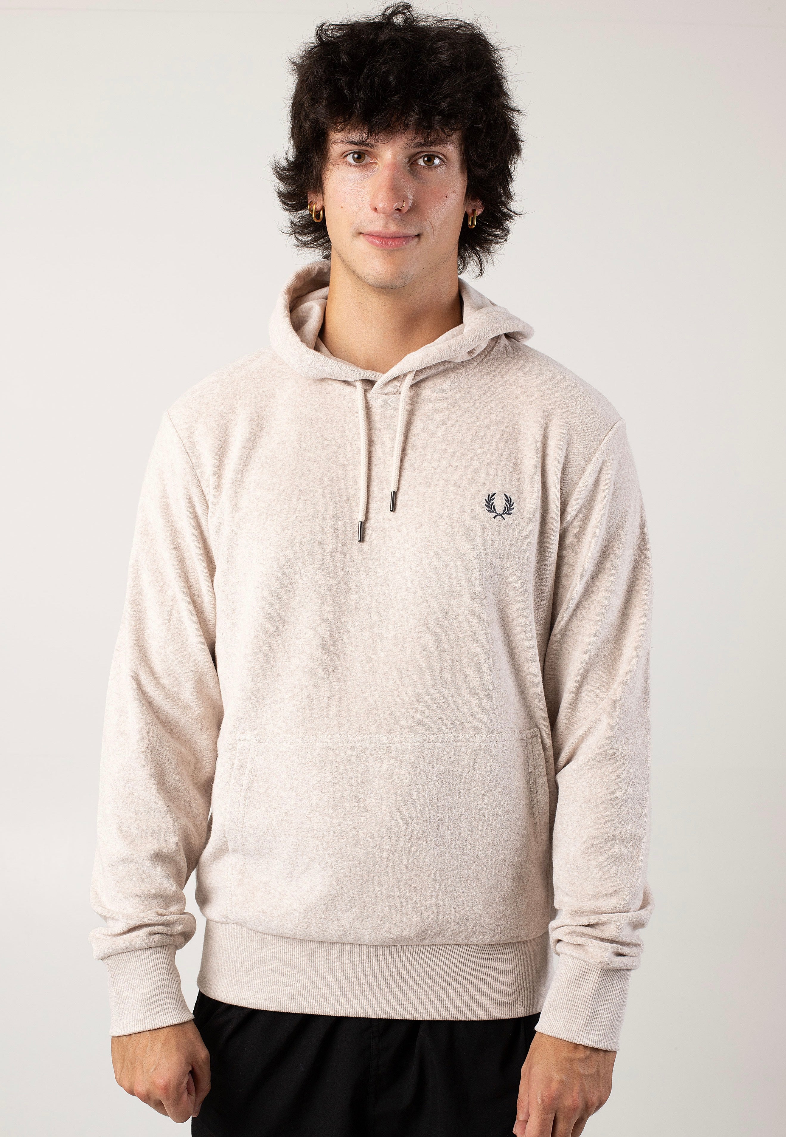 Fred Perry - Towelling Crew Neck Porridge Marl - Hoodie | Men-Image