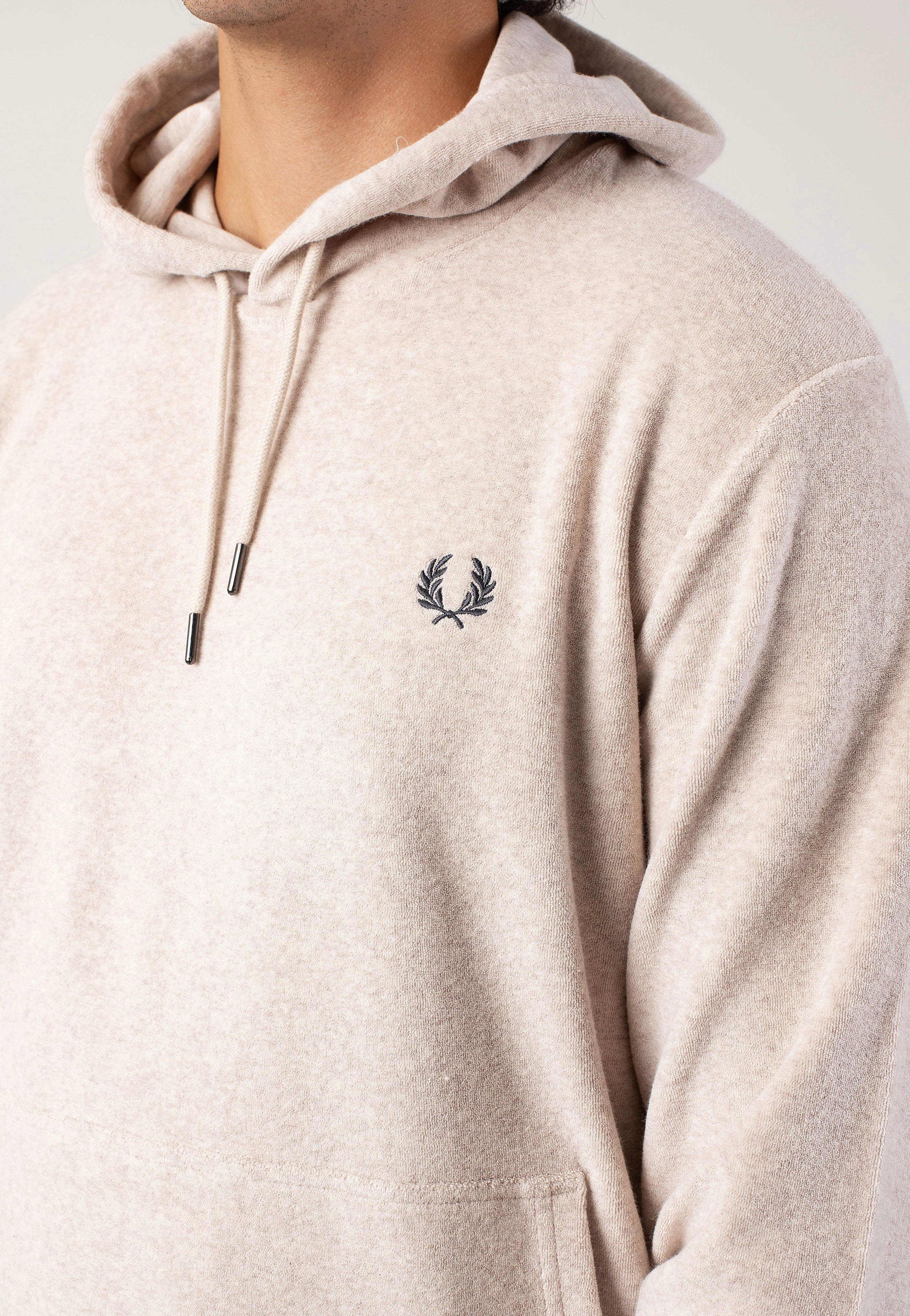 Fred Perry - Towelling Crew Neck Porridge Marl - Hoodie | Men-Image