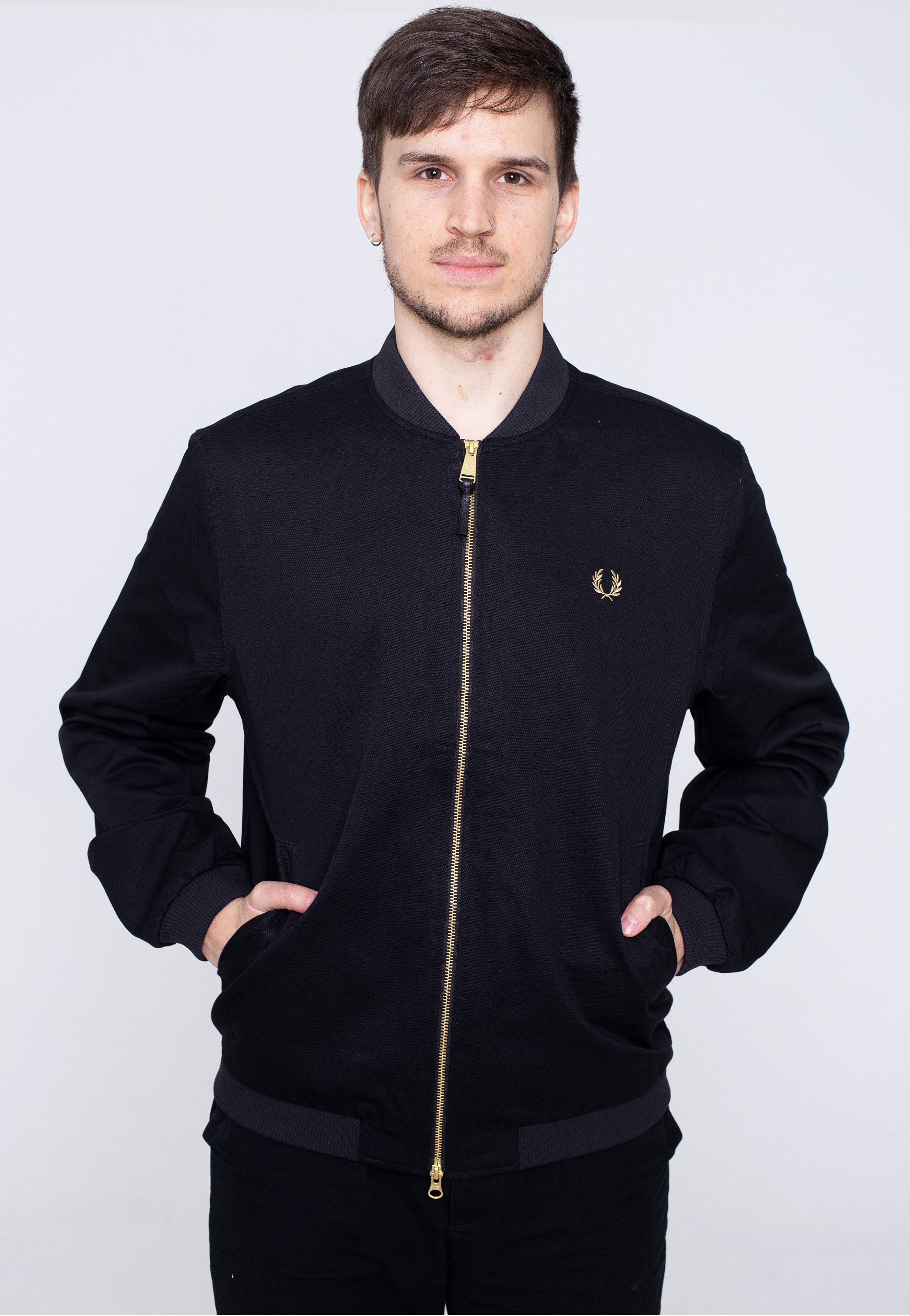 Fred Perry - Twill Bomber Black - Jacket | Men-Image