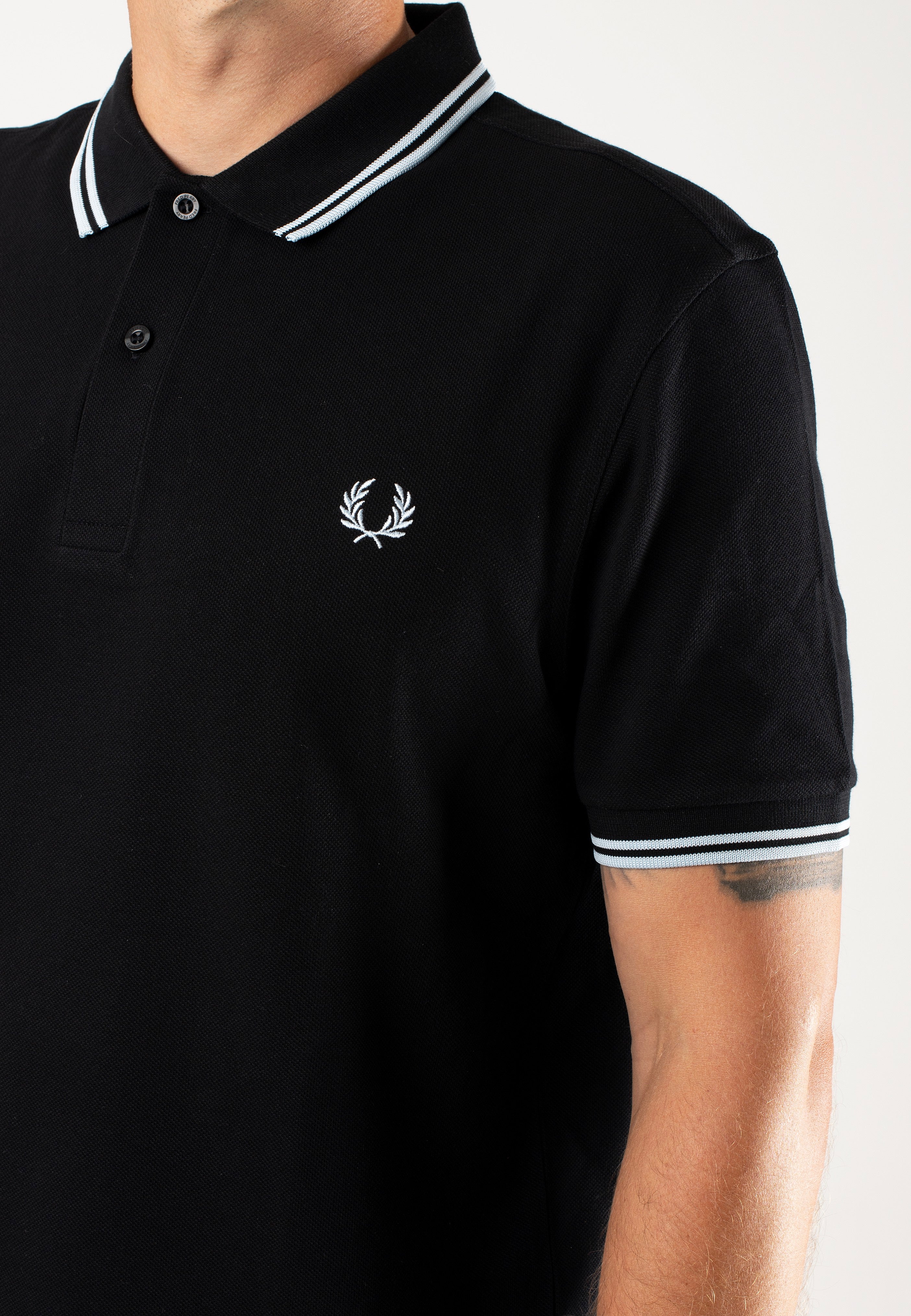 Fred Perry - Twin Tipped Black/Light Ice - Polo | Men-Image