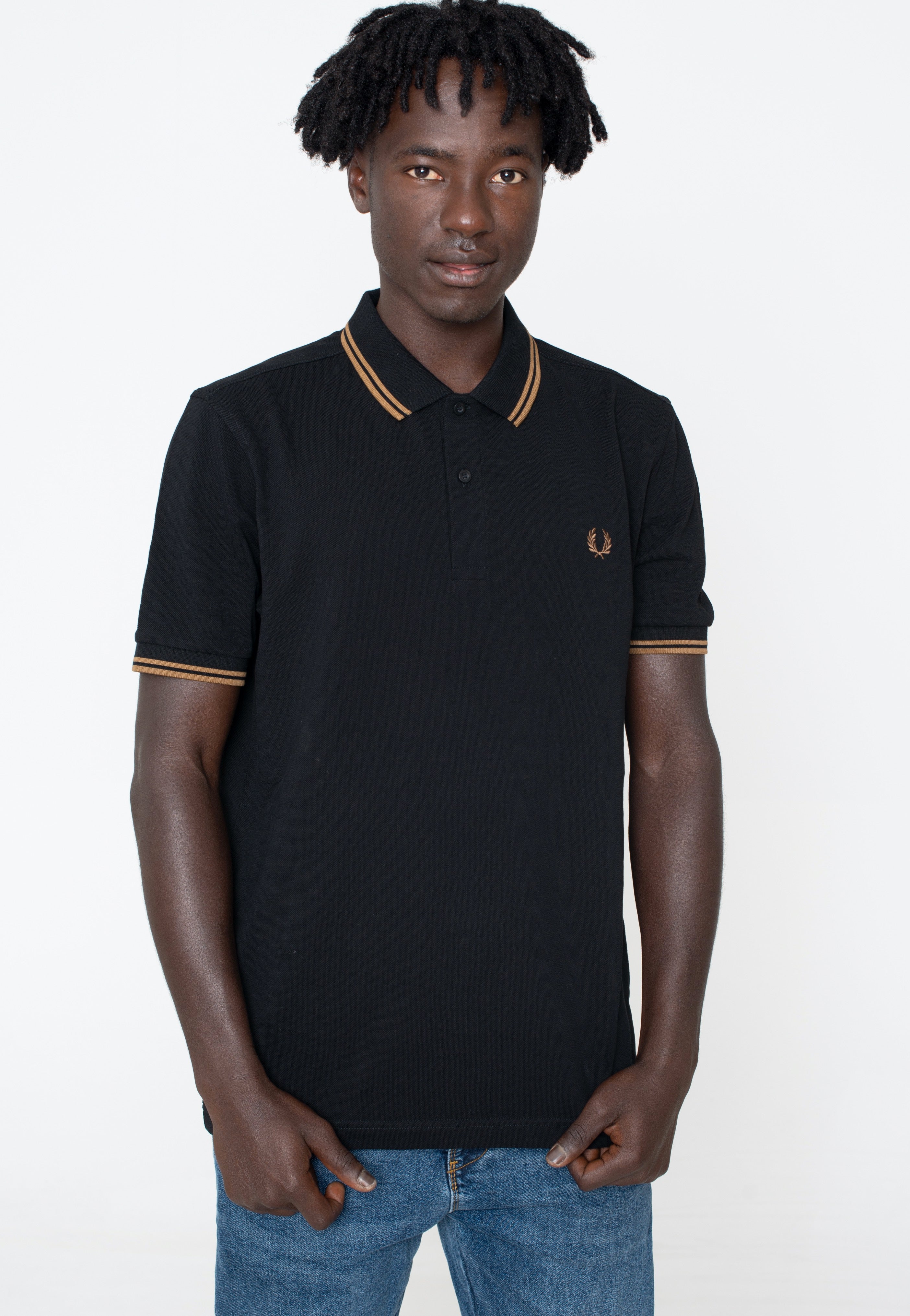 Fred Perry - Twin Tipped Black/Shadedston - Polo | Men-Image