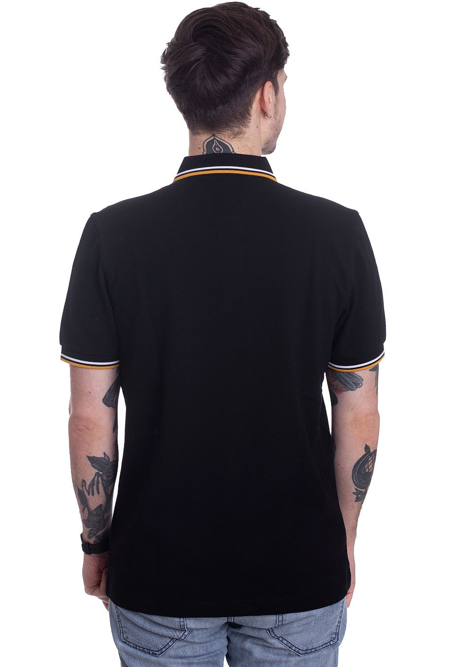 Fred Perry - Twin Tipped Black/Wht/Gold - Polo | Men-Image