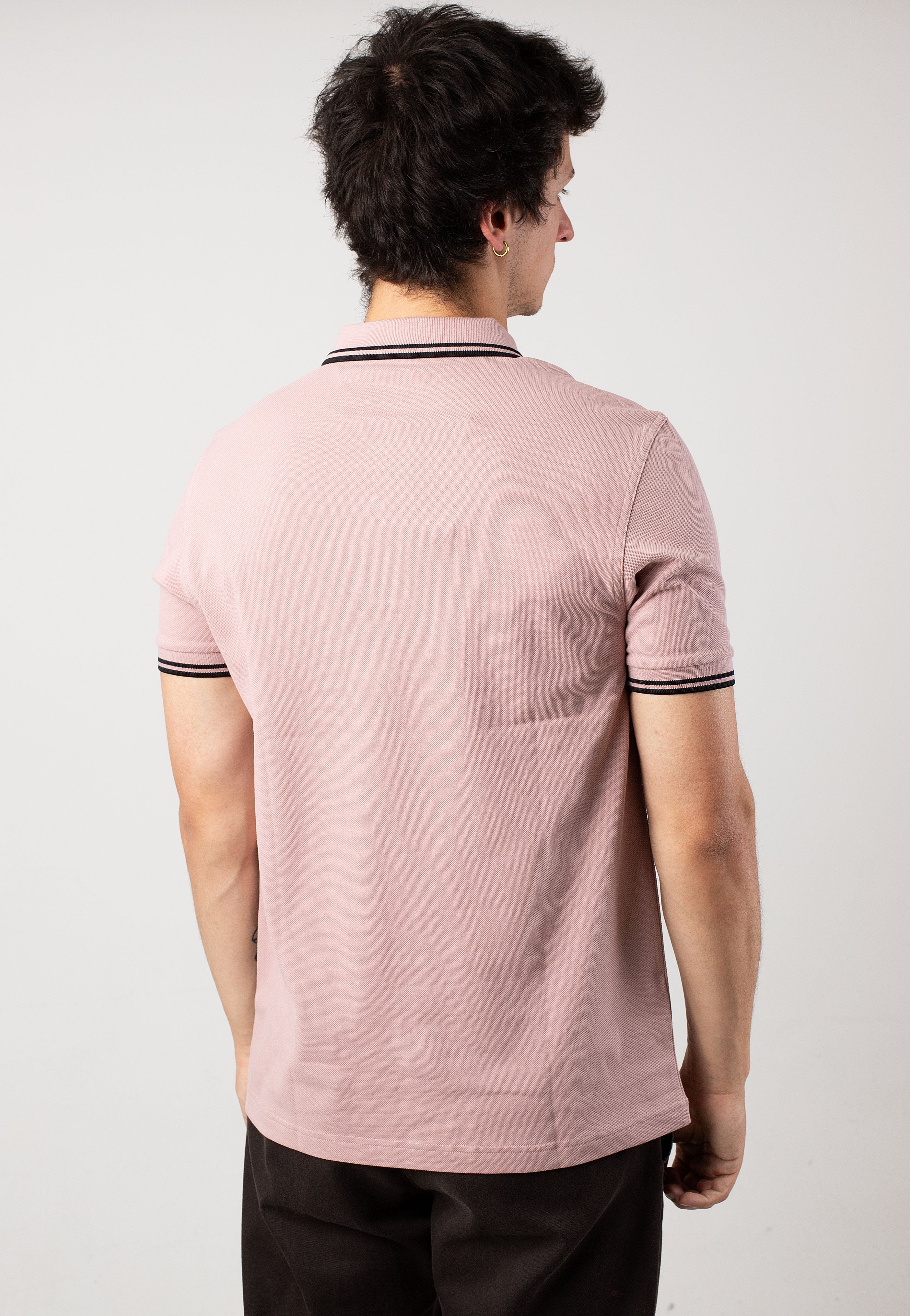 Fred Perry - Twin Tipped Dusty Rose Pink/Black - Polo | Men-Image