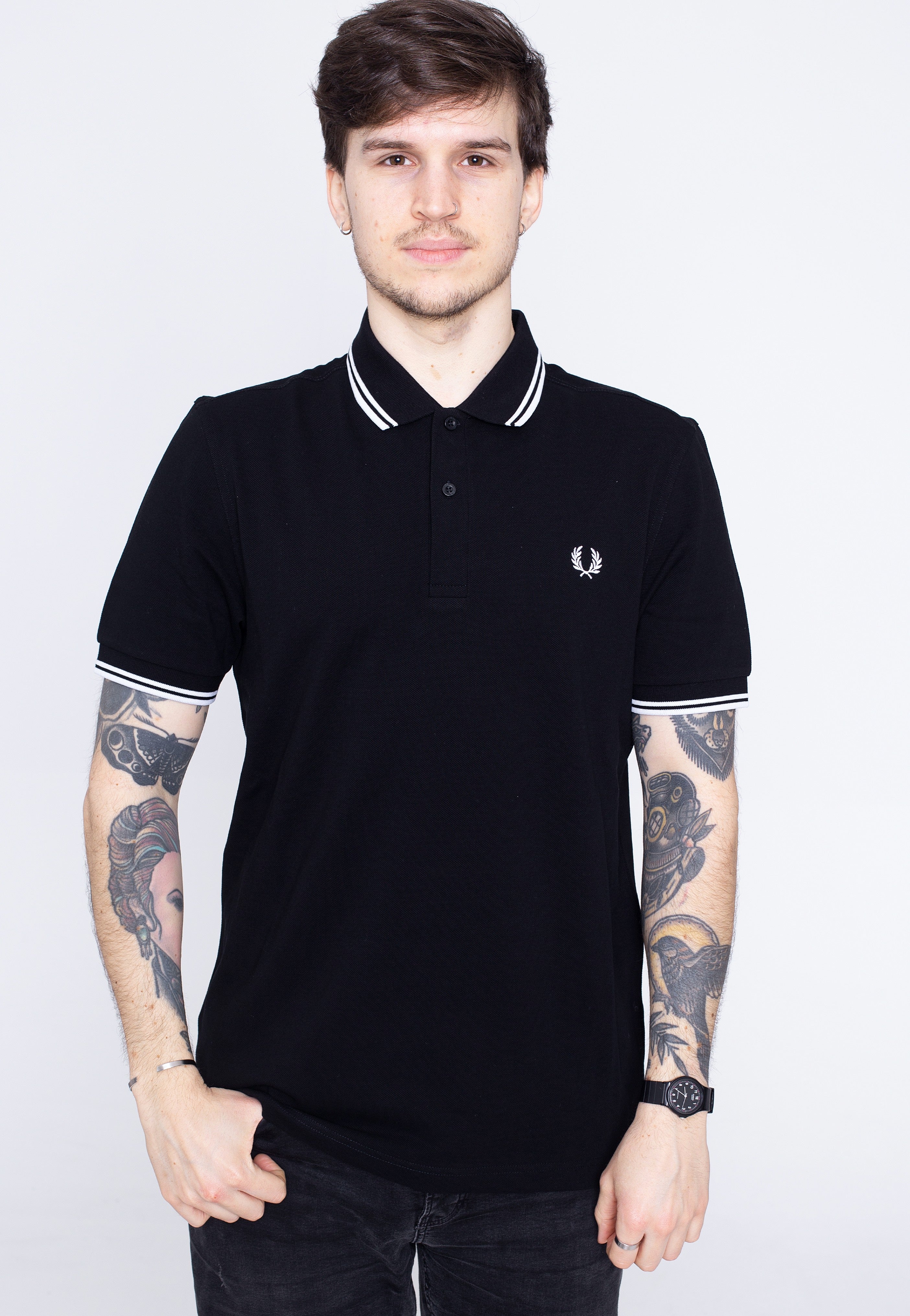 Fred Perry - Twin Tipped Fred Perry Black - Polo | Men-Image