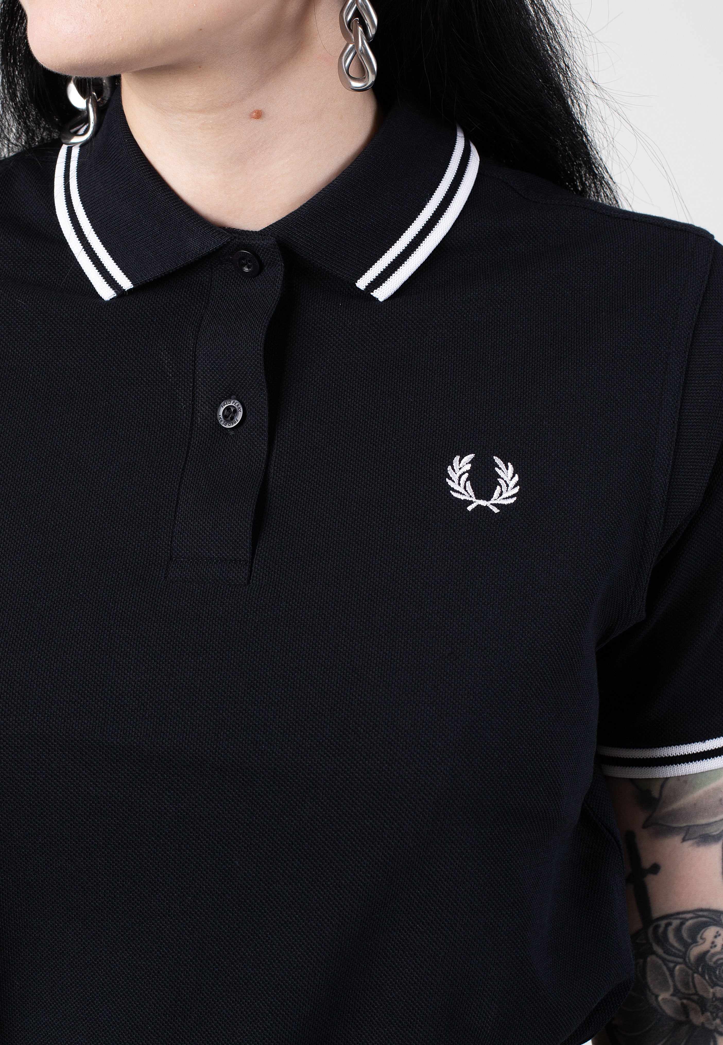 Fred Perry - Twin Tipped Navy/White - Polo | Women-Image