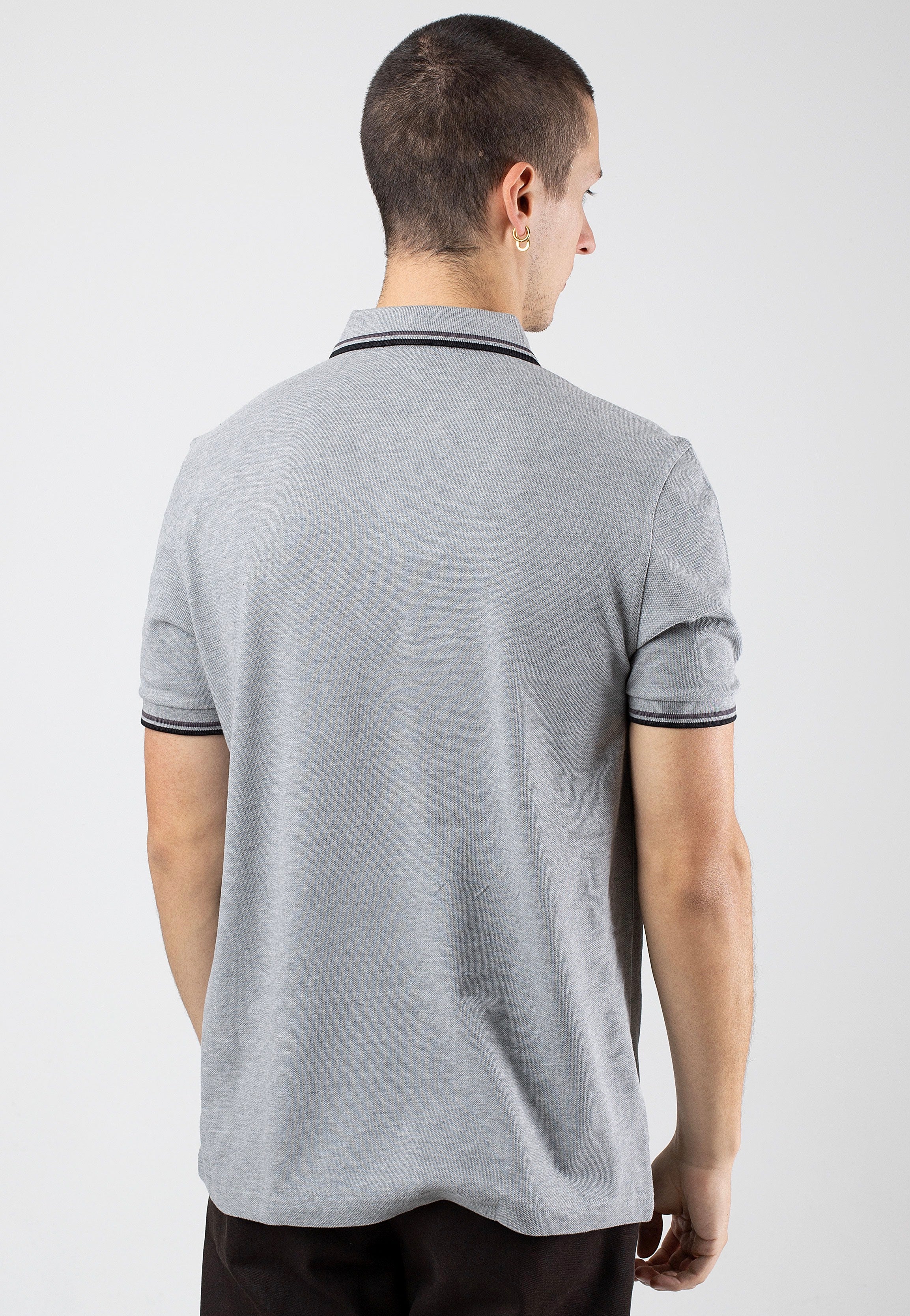 Fred Perry - Twin Tipped Steel Marl/Gunmetal/Black - Polo | Men-Image