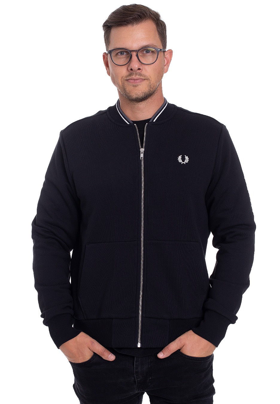 Fred Perry - Zip Through Black - Track Jacket | Men-Image