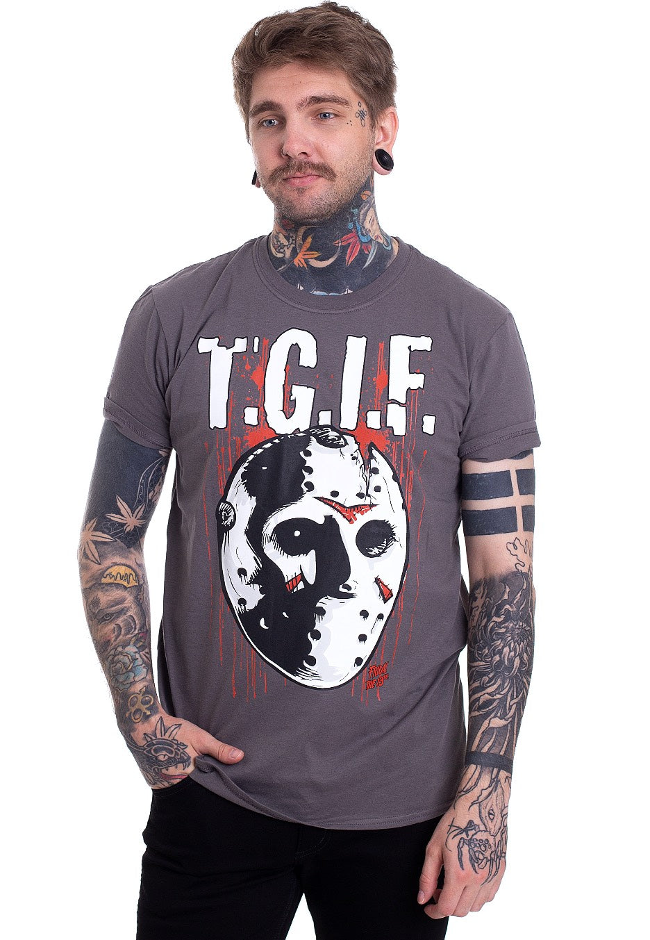 Friday The 13th - T.G.I.F. Grey - T-Shirt | Men-Image