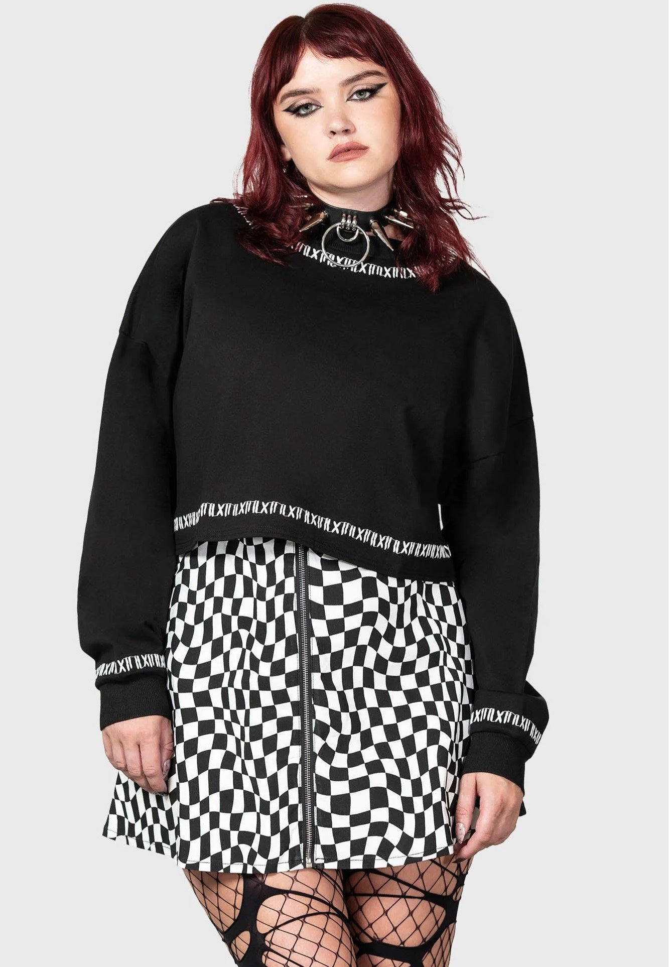 Killstar - Fright N Terror Crop Black - Sweater | Women-Image