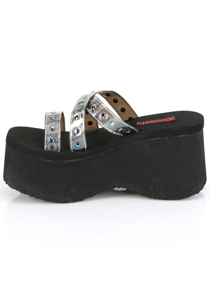 DemoniaCult - Funn 19 Charcoal Glitter - Girl Sandals | Women-Image