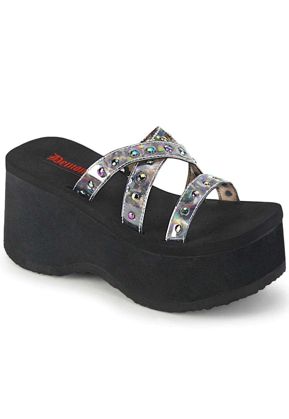 DemoniaCult - Funn 19 Charcoal Glitter - Girl Sandals | Women-Image